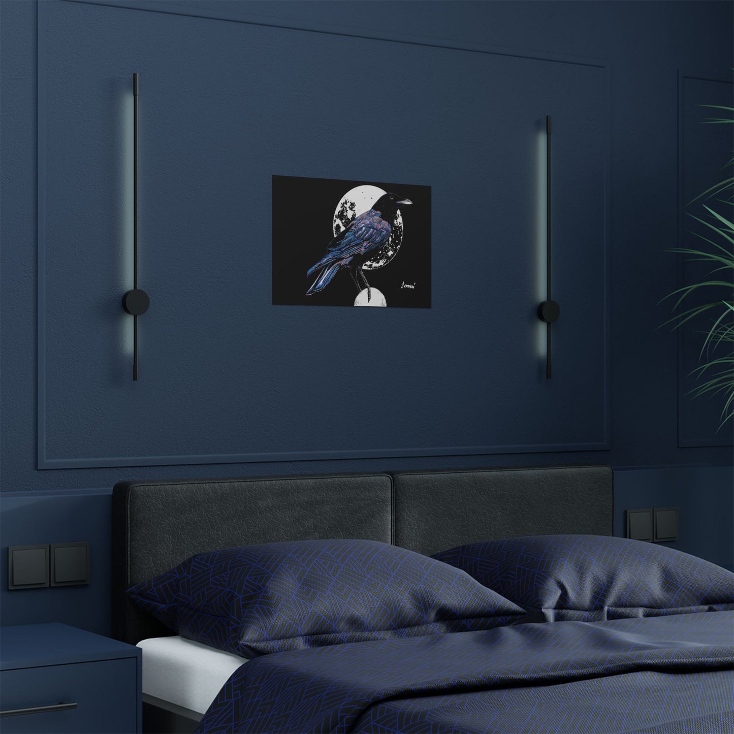 Mystical Crow Satin Poster - 300gsm Art Print