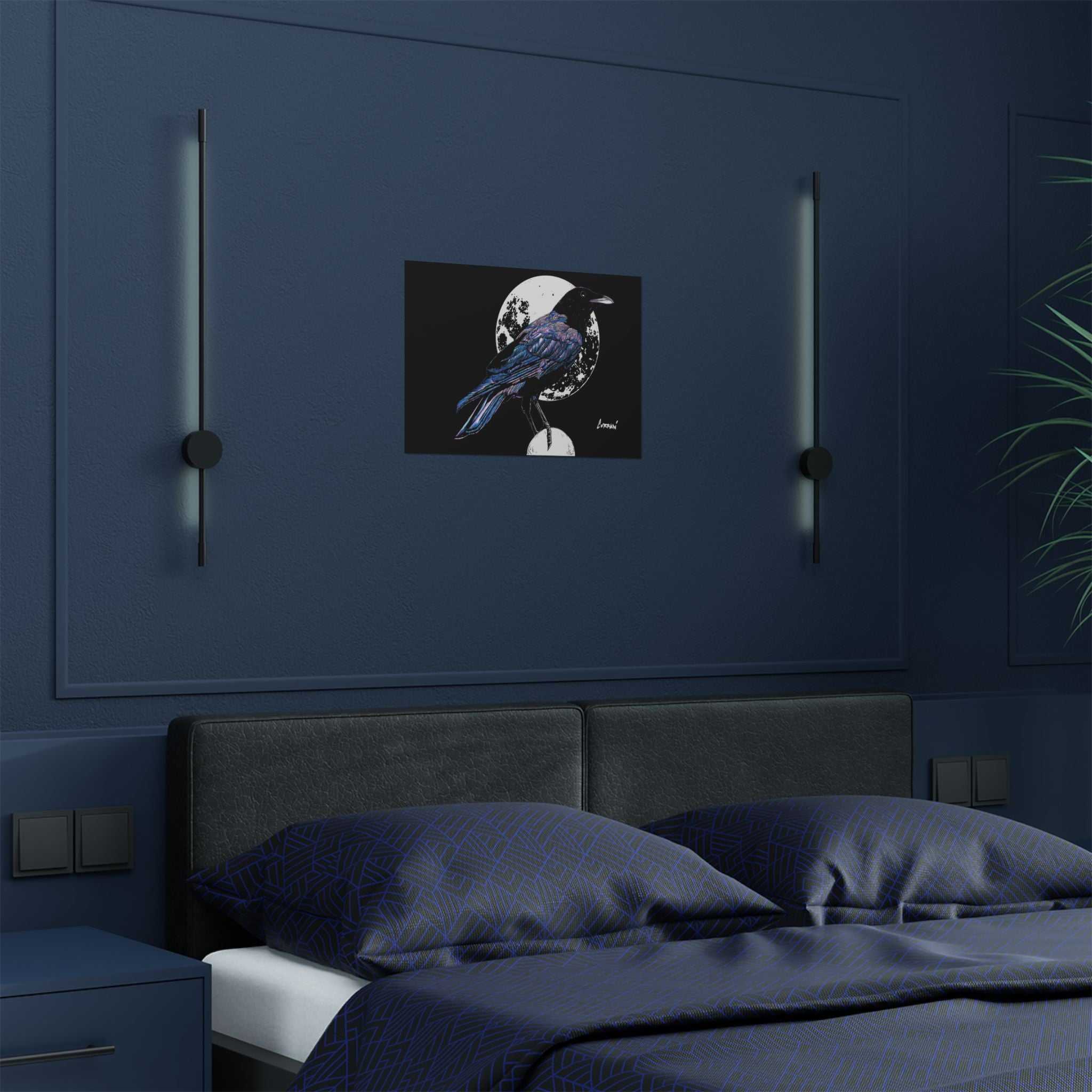 Mystical Crow Satin Poster - 300gsm Art Print