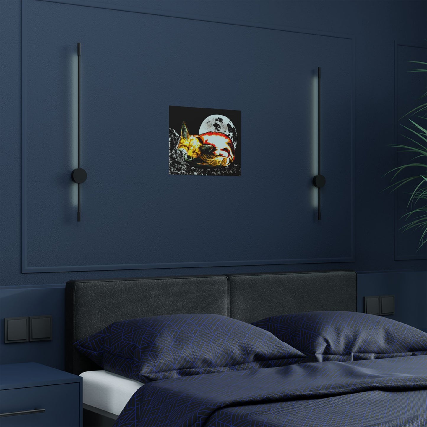 Dreamy Fox Satin Poster - 300gsm Art Print for Animal Lovers
