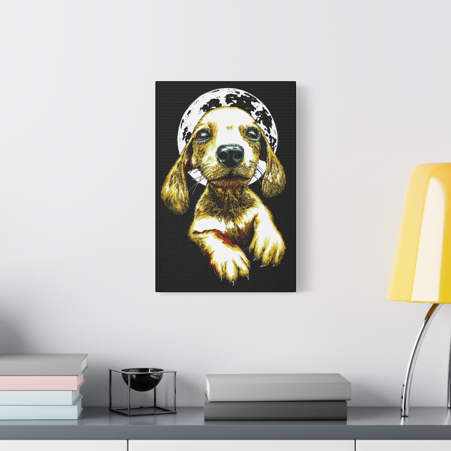 Whimsical Dog Canvas Wall Art - 1.25" Stretched Matte Print