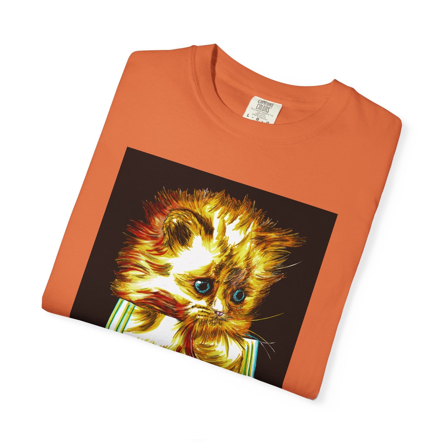 Kitten in a Glass Unisex T-shirt - Hand Drawn Art
