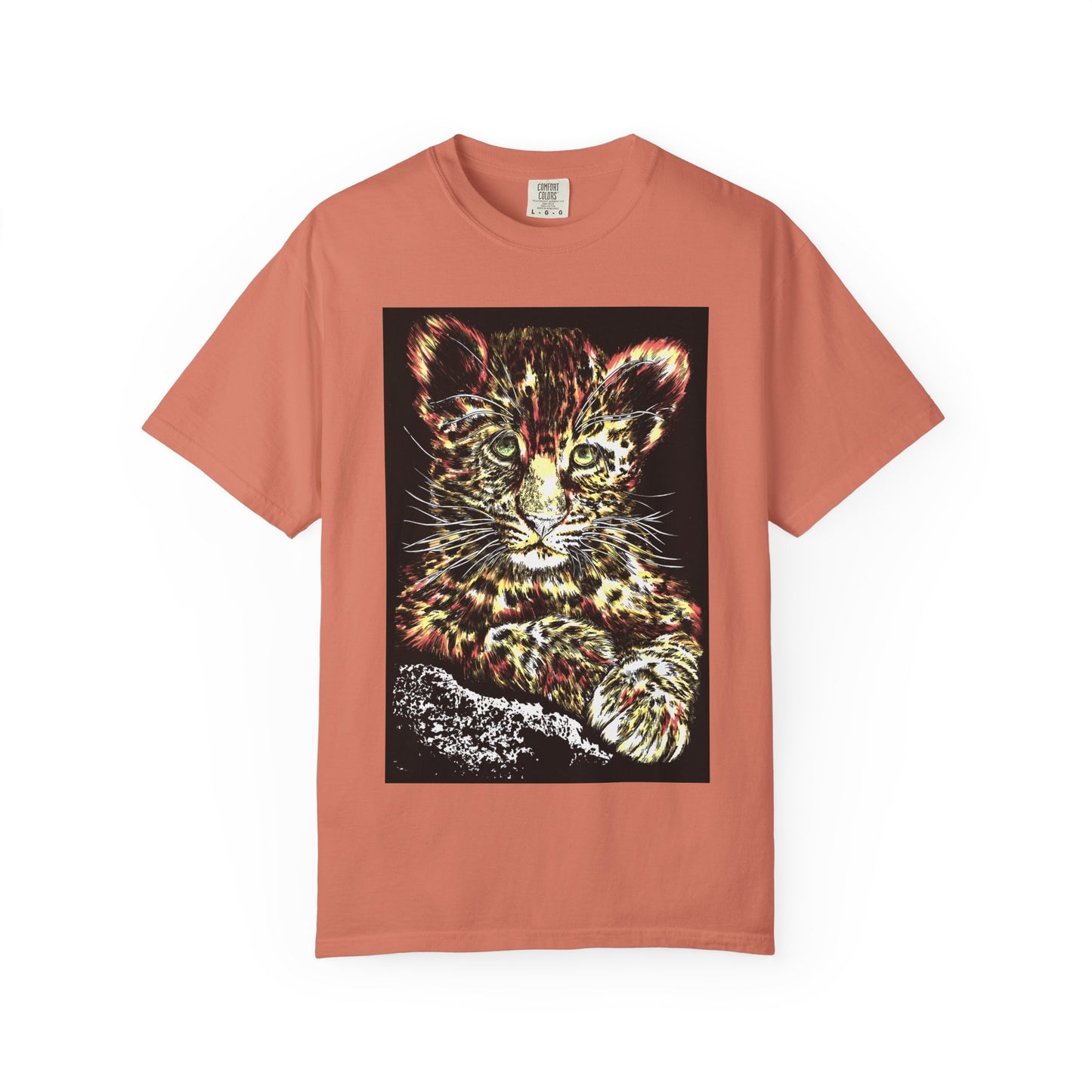 Wildlife Lovers Unisex Garment-Dyed T-shirt featuring Playful Leopard Cub
