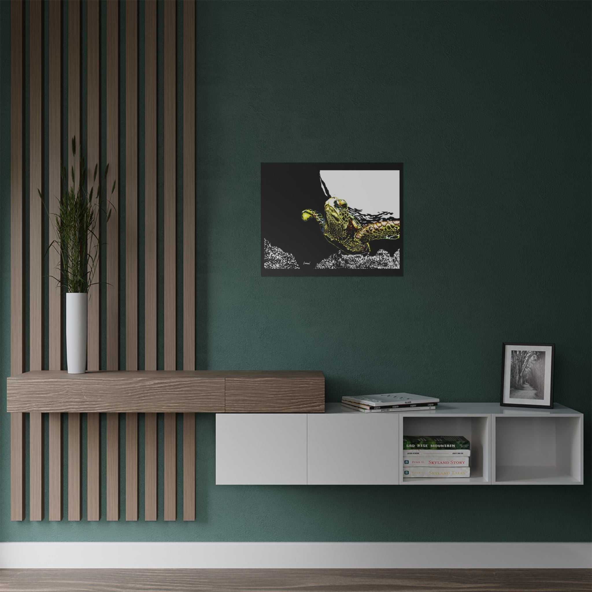 Transform your space with our stunning Sea Turtle Satin Poster, Vibrant Ocean Decor for Marine Life Enthusiasts for marine life into your home today!