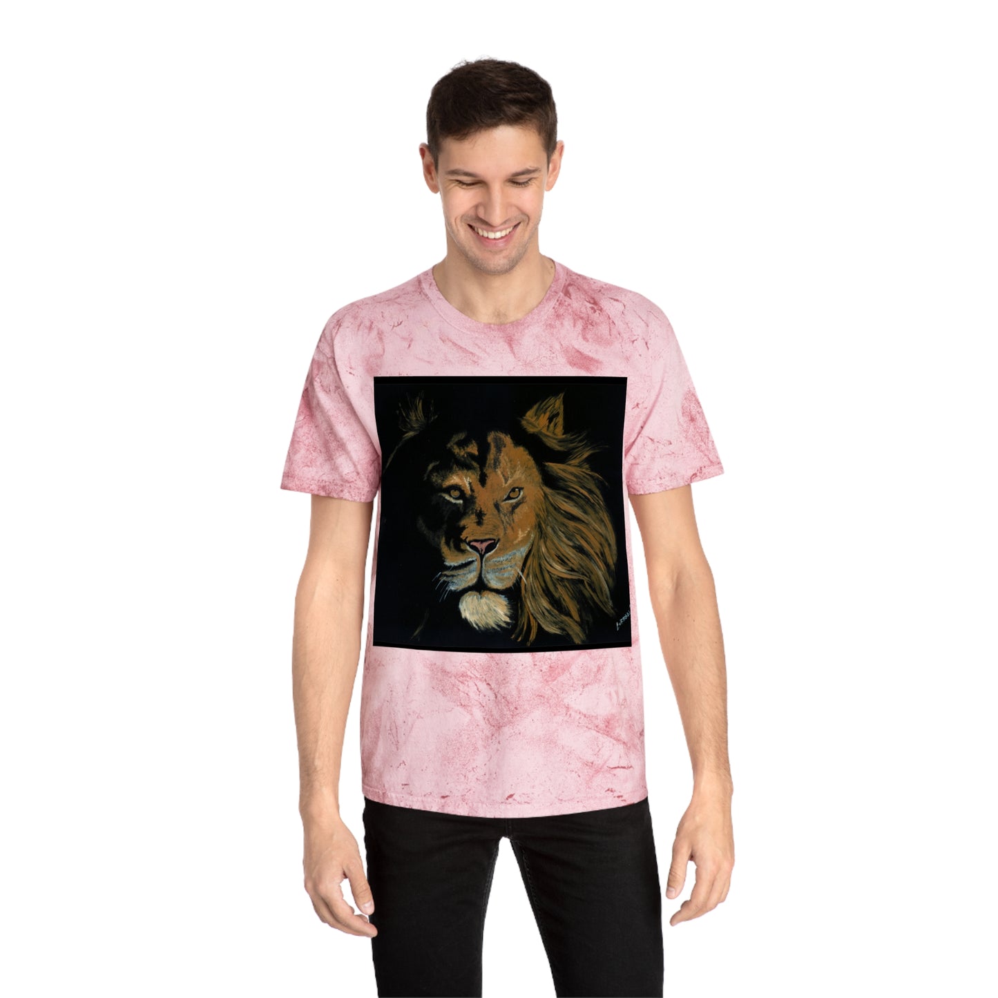 Color Blast T Shirt Powerful Lion Design by Kris Curran