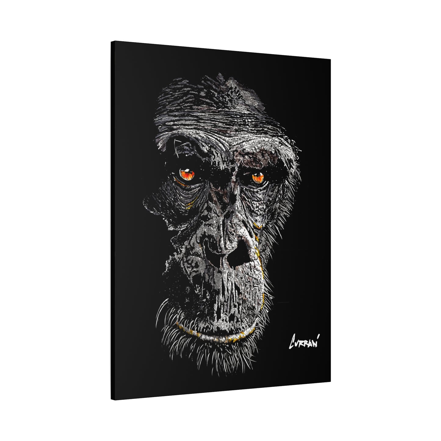 Gorilla 2 Wall Art, Gorilla Print, Hand-Drawn Gorilla,