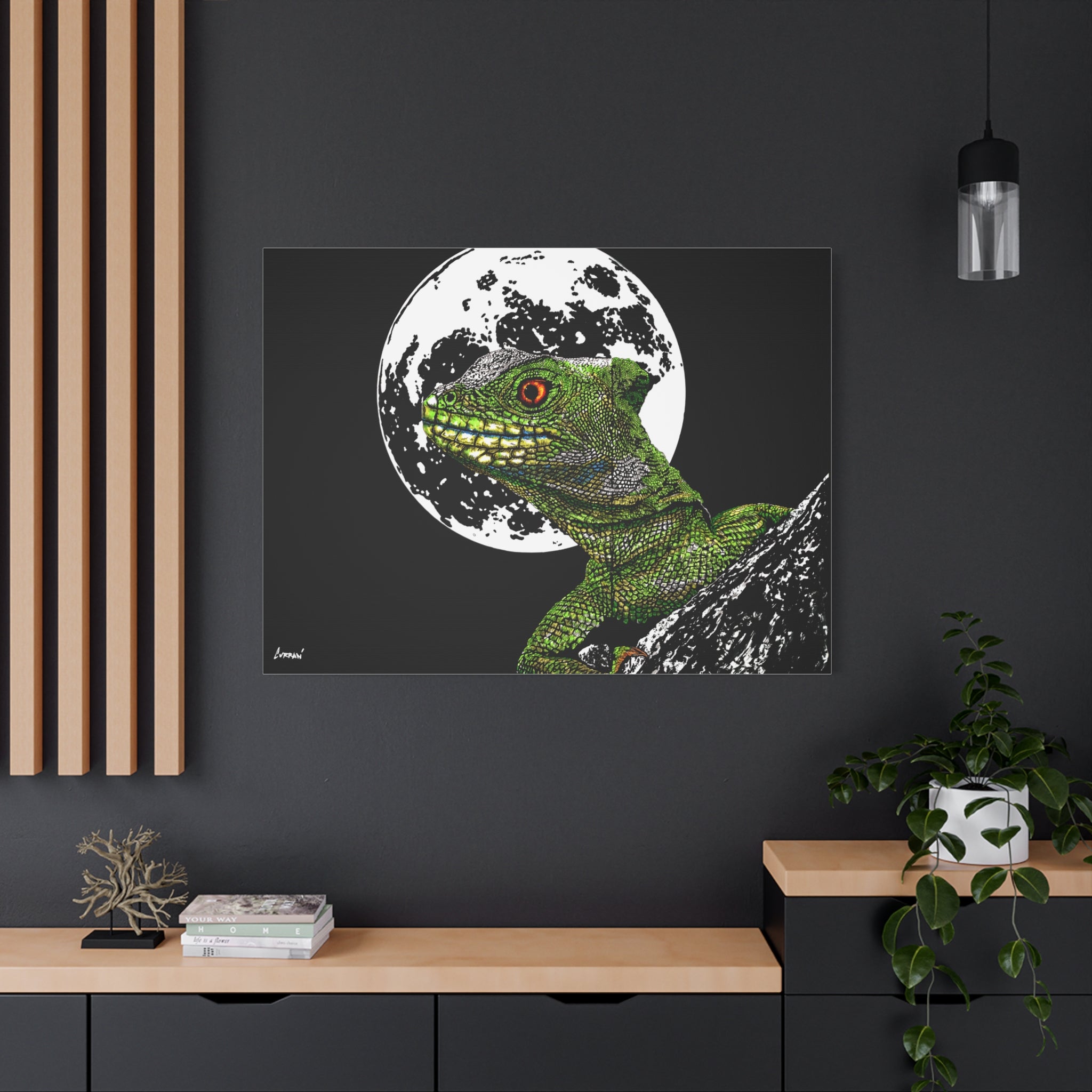 Lizard Canvas Art – Original Hand-Drawn Realistic