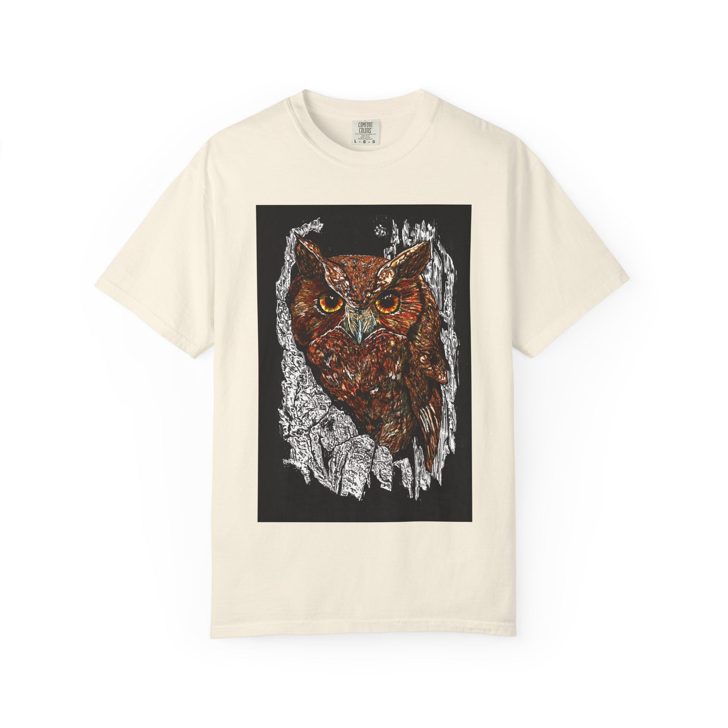 Artistic Owl Unisex Garment-Dyed T-Shirt