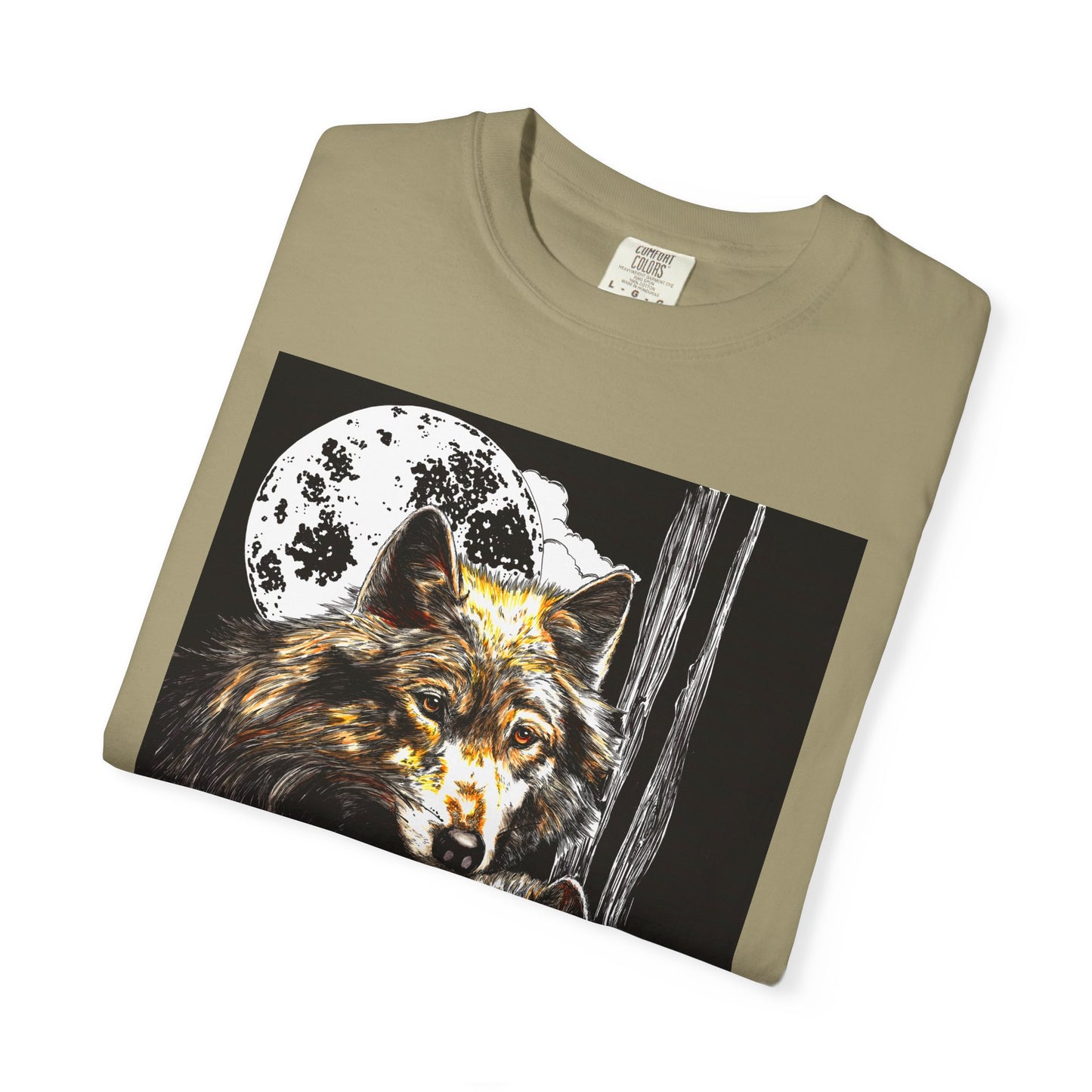 Wolf Family Garment-Dyed T-Shirt - Nature Inspired Art