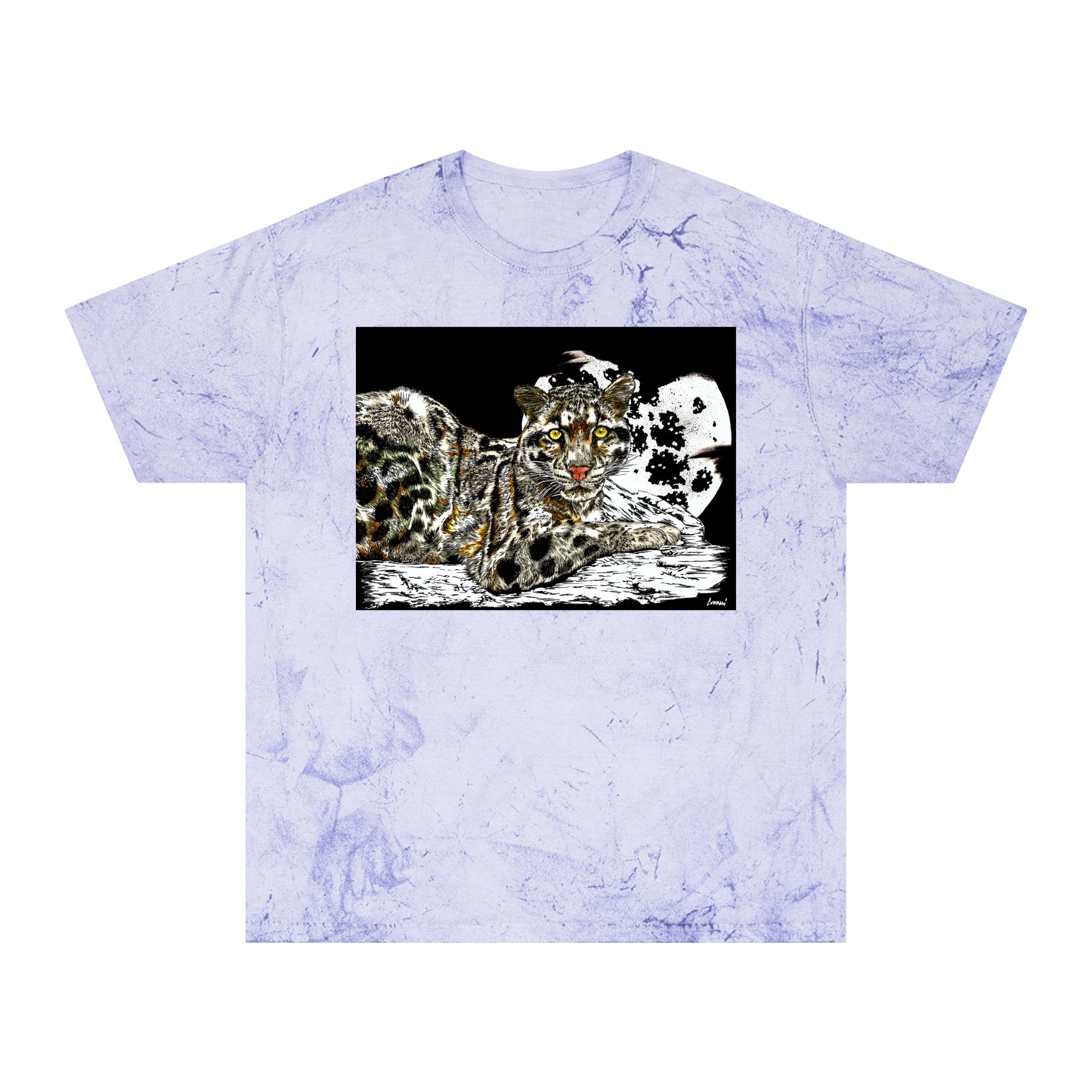 Leopard in the Moonlight T Shirt Original Hand Drawn Art