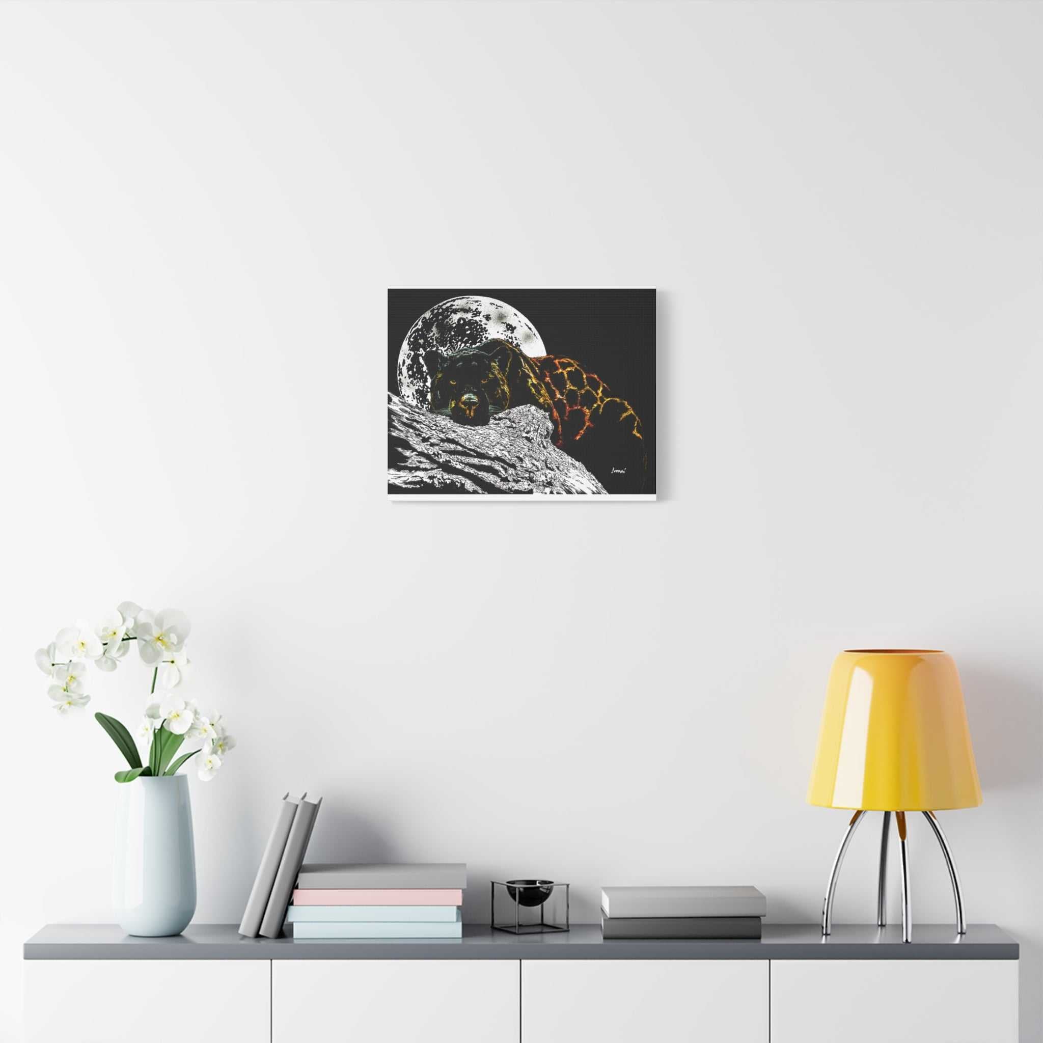 Panther in the Moonlight Print of my Original hand drawn art