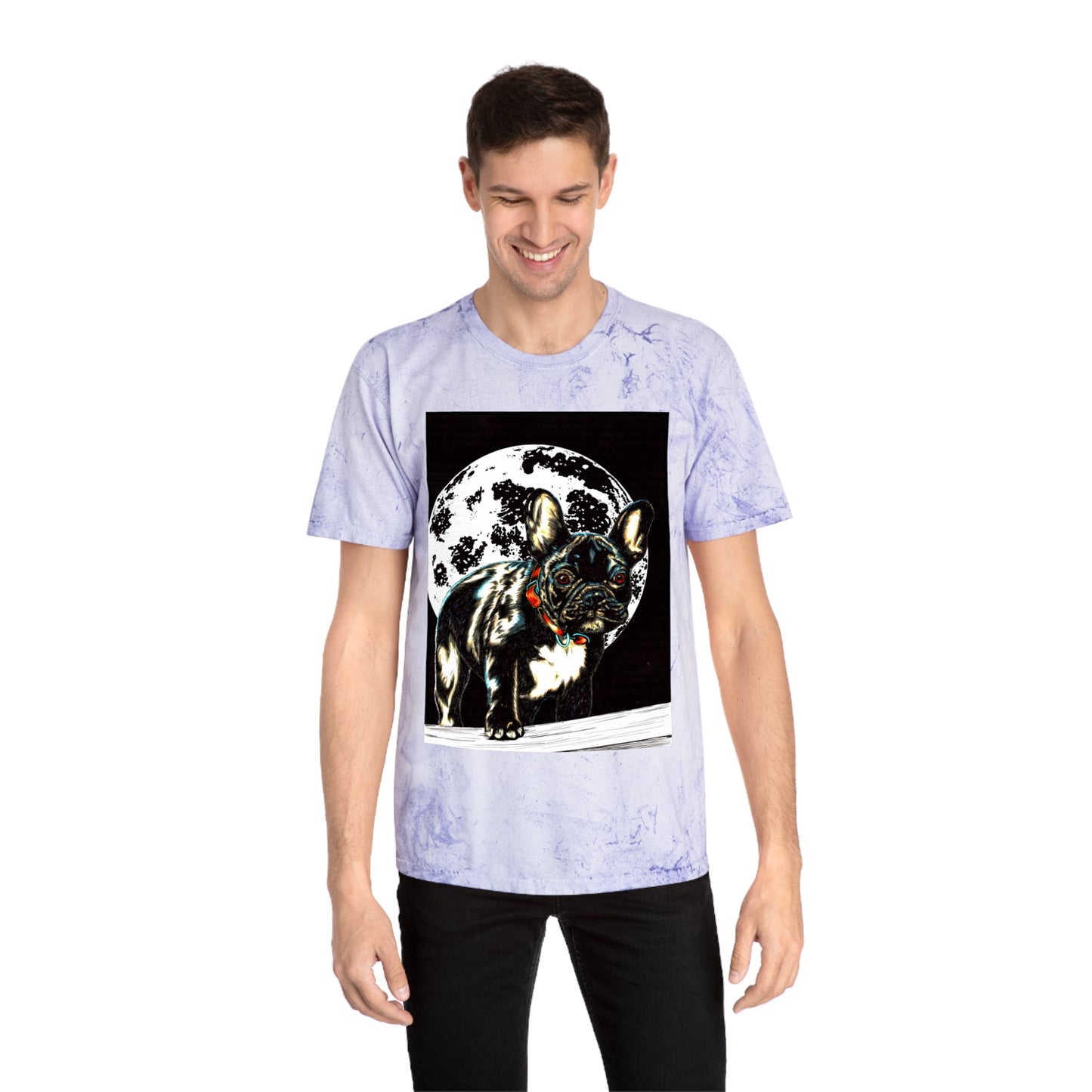 Color Blast French Bulldog T-Shirt | Unisex Moonlit Design