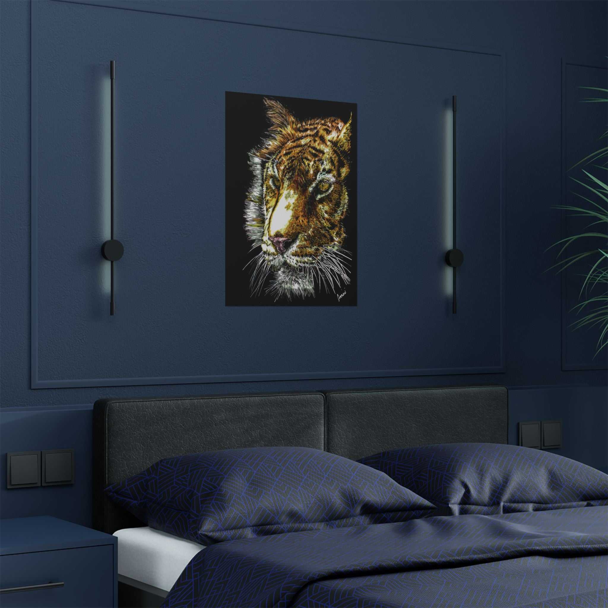 Tiger Satin Poster (300gsm) - Vibrant Wildlife Wall Art