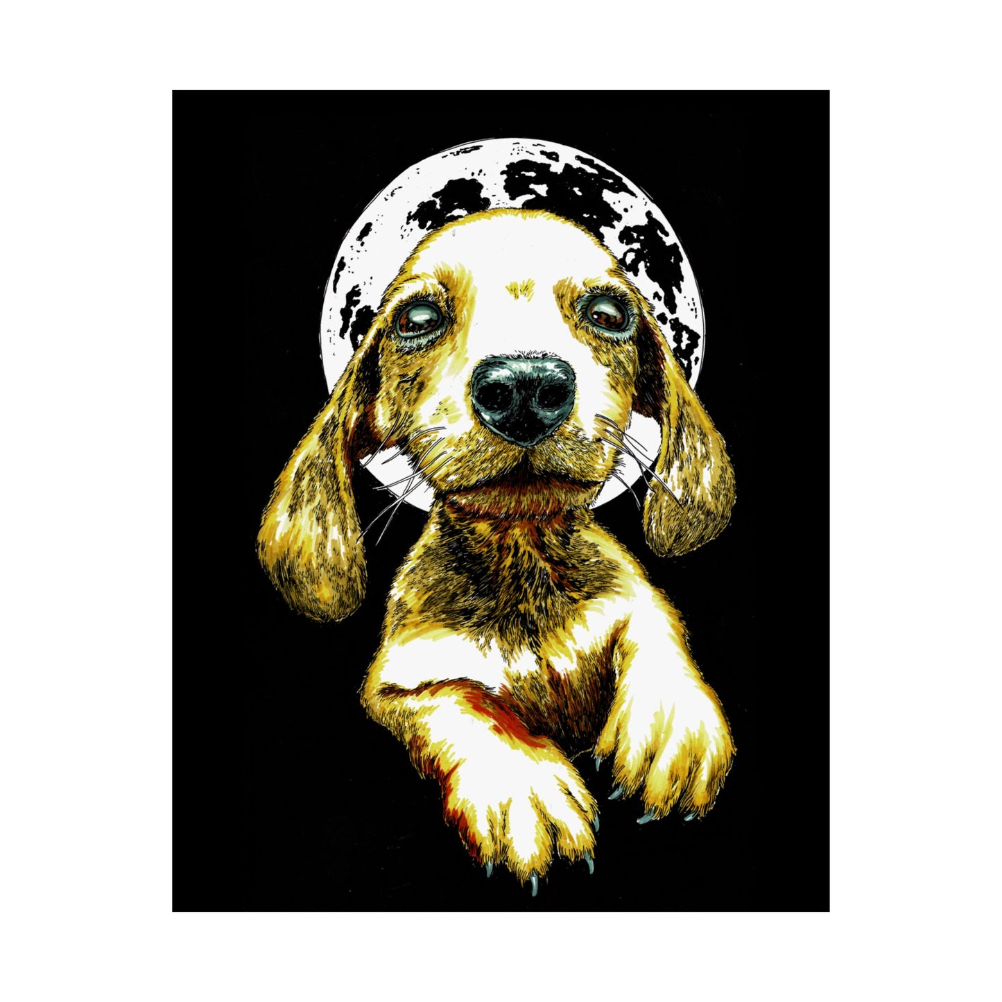 Charming Dog Satin Poster - 300gsm Wall Art Print