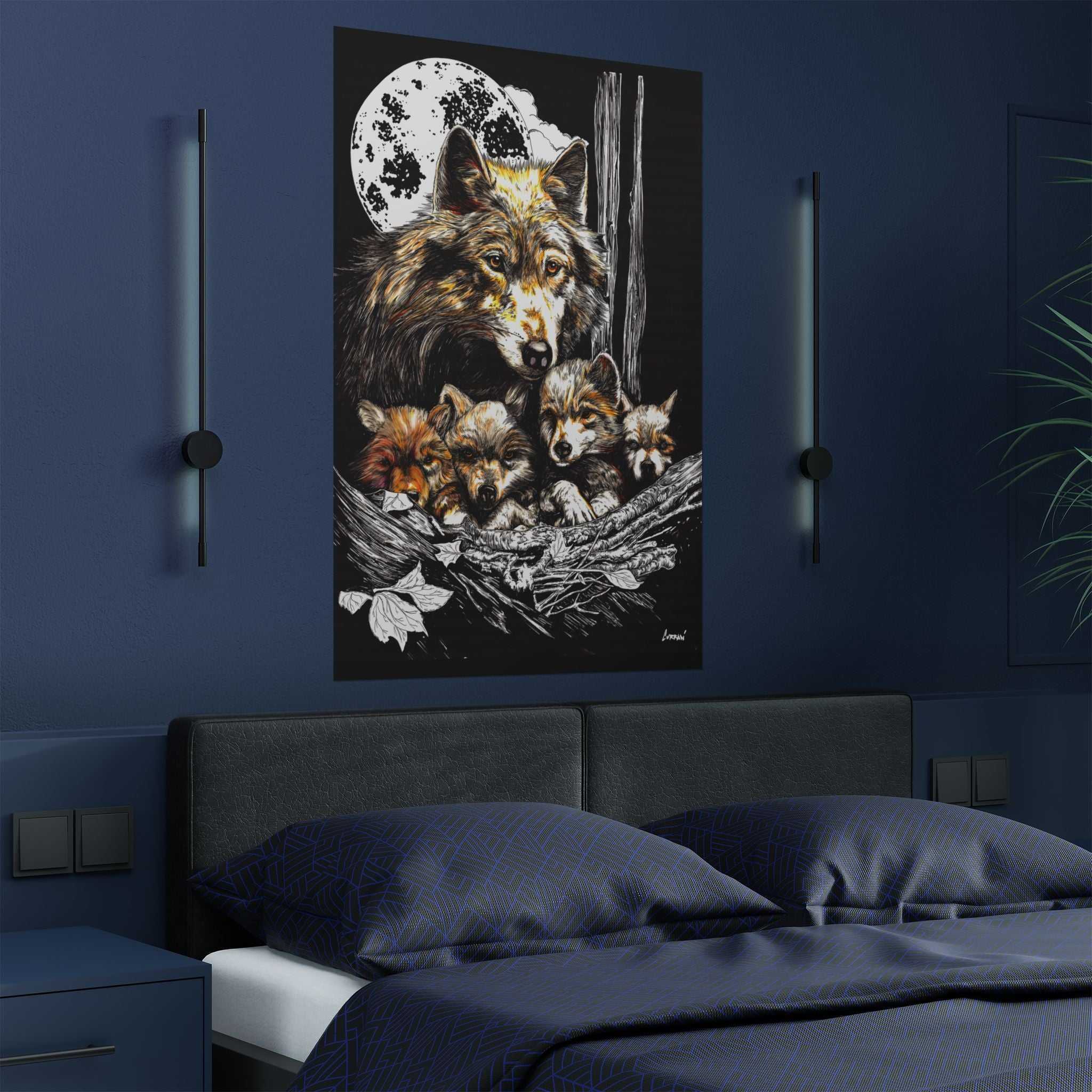 Wolf Family Satin Poster - Stunning Wildlife Artwork