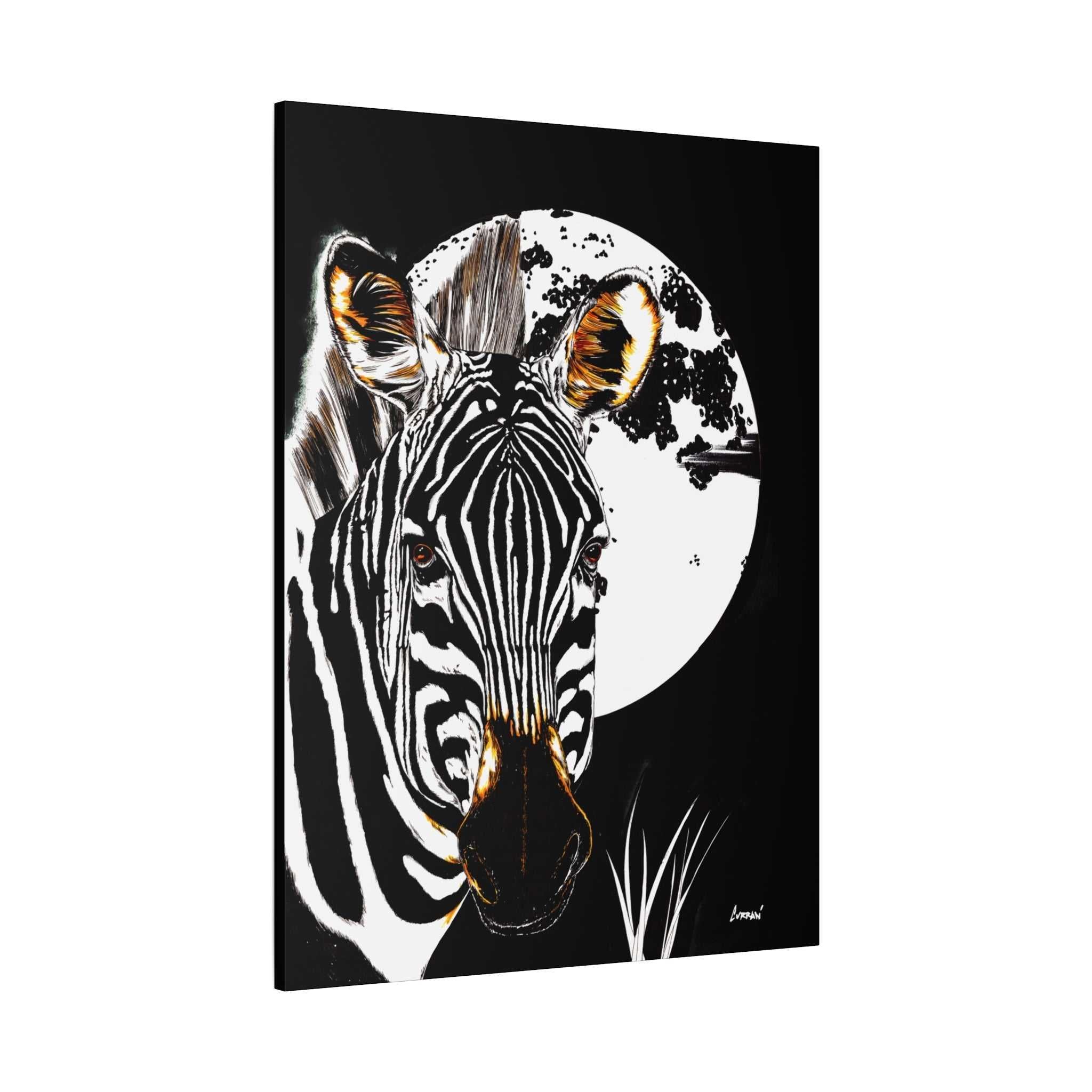 Zebra Wall Art, Zebra Print, Hand-Drawn Zebra, Wildlife Art, Safari Animal Decor, Nature Wall Art, Black and White Art, Animal Lover Gift Printed on Matte Canvas,