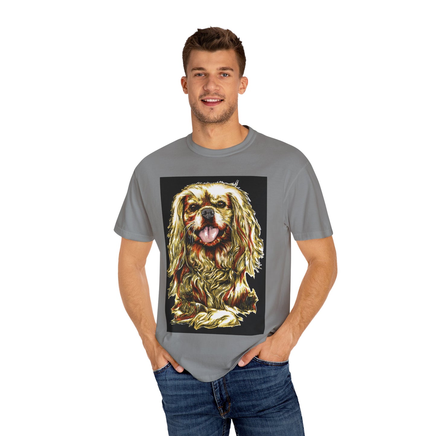 Cocker Spaniel Unisex Tee featuring Hand Drawn Art