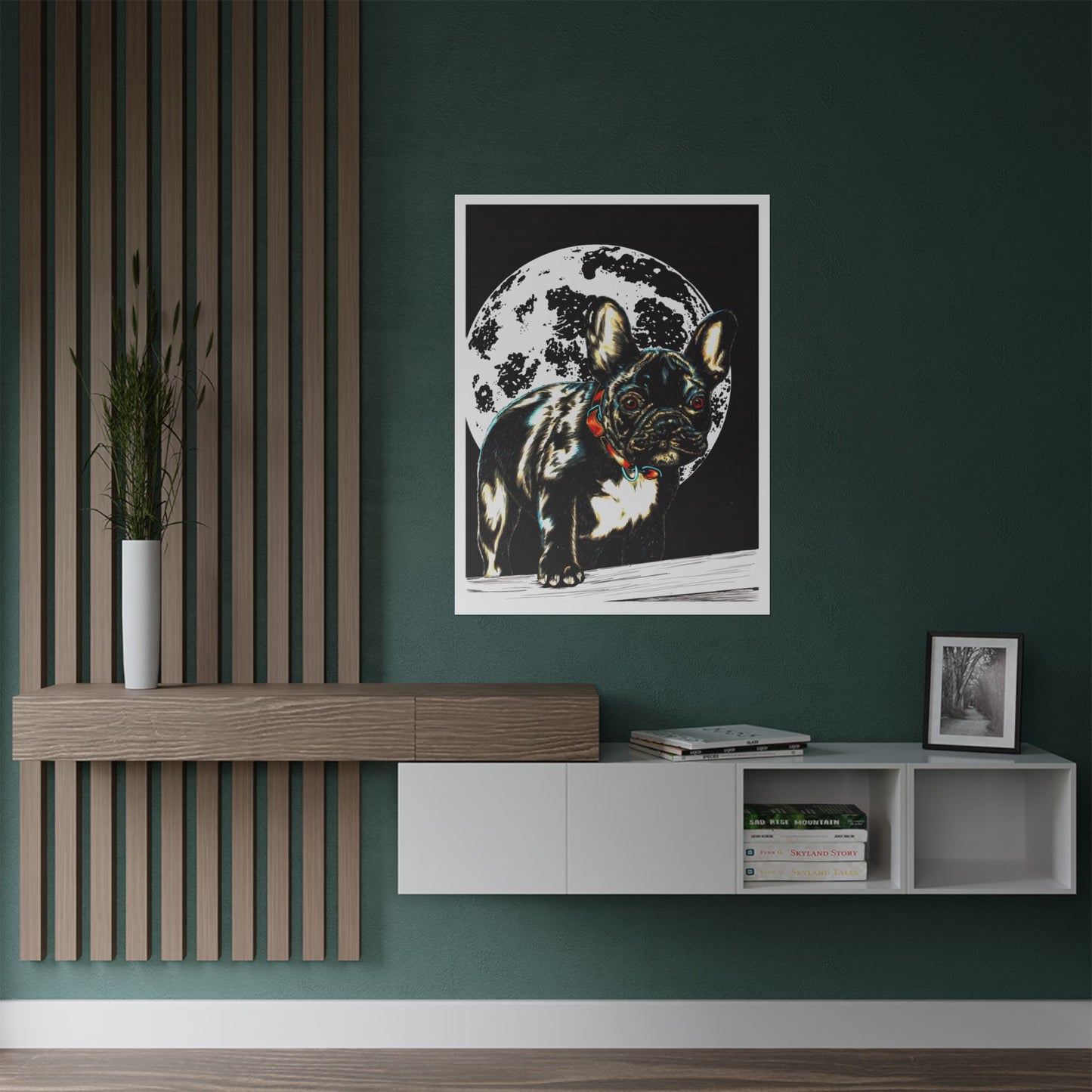 French Bulldog Art Satin Poster Wall Décor for Pet Lovers
