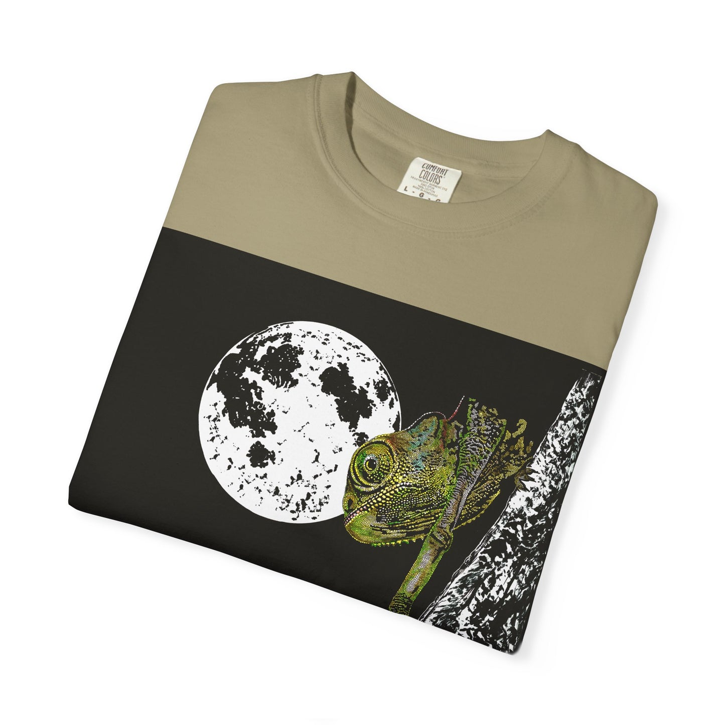 Moonlit Chameleon Unisex T-Shirt - Nature-Inspired Art Tee for Wildlife Lovers