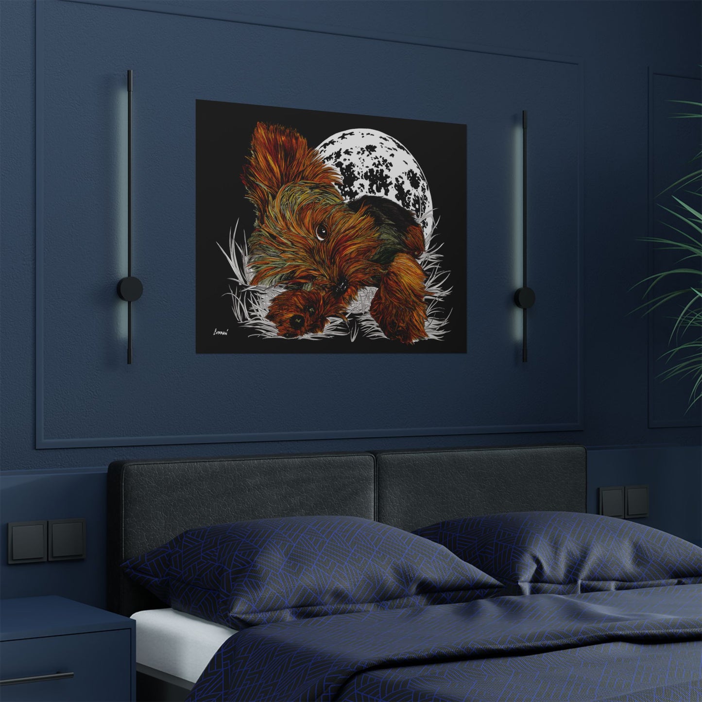 Yorkshire Terrier Satin Poster - 300gsm Art Print for Dog Lovers