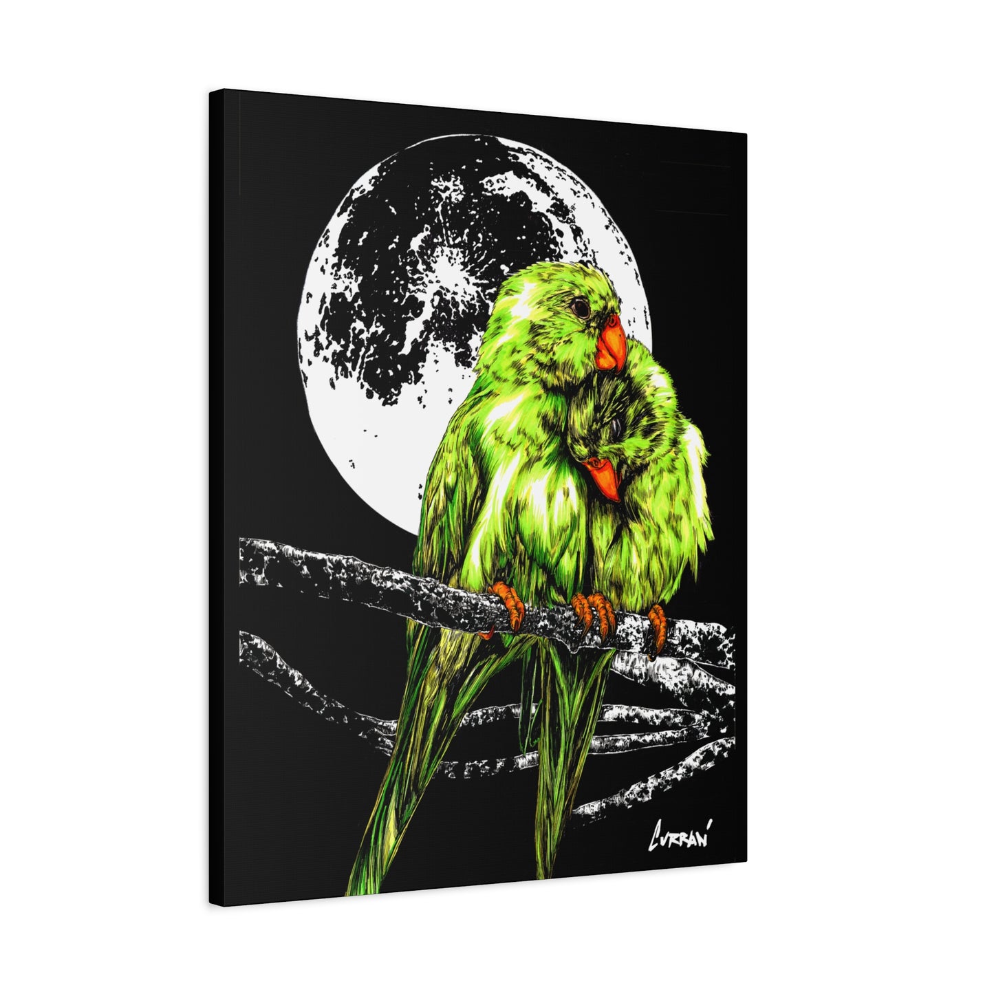 Lush Lovebirds Canvas Art Prints, Stretched Matte Wall Decor