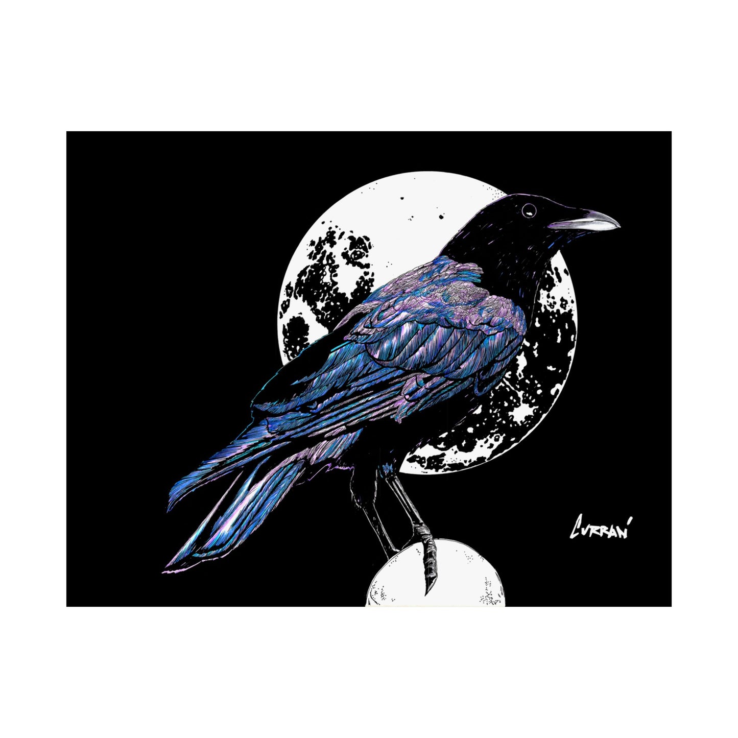 Mystical Crow Satin Poster - 300gsm Art Print