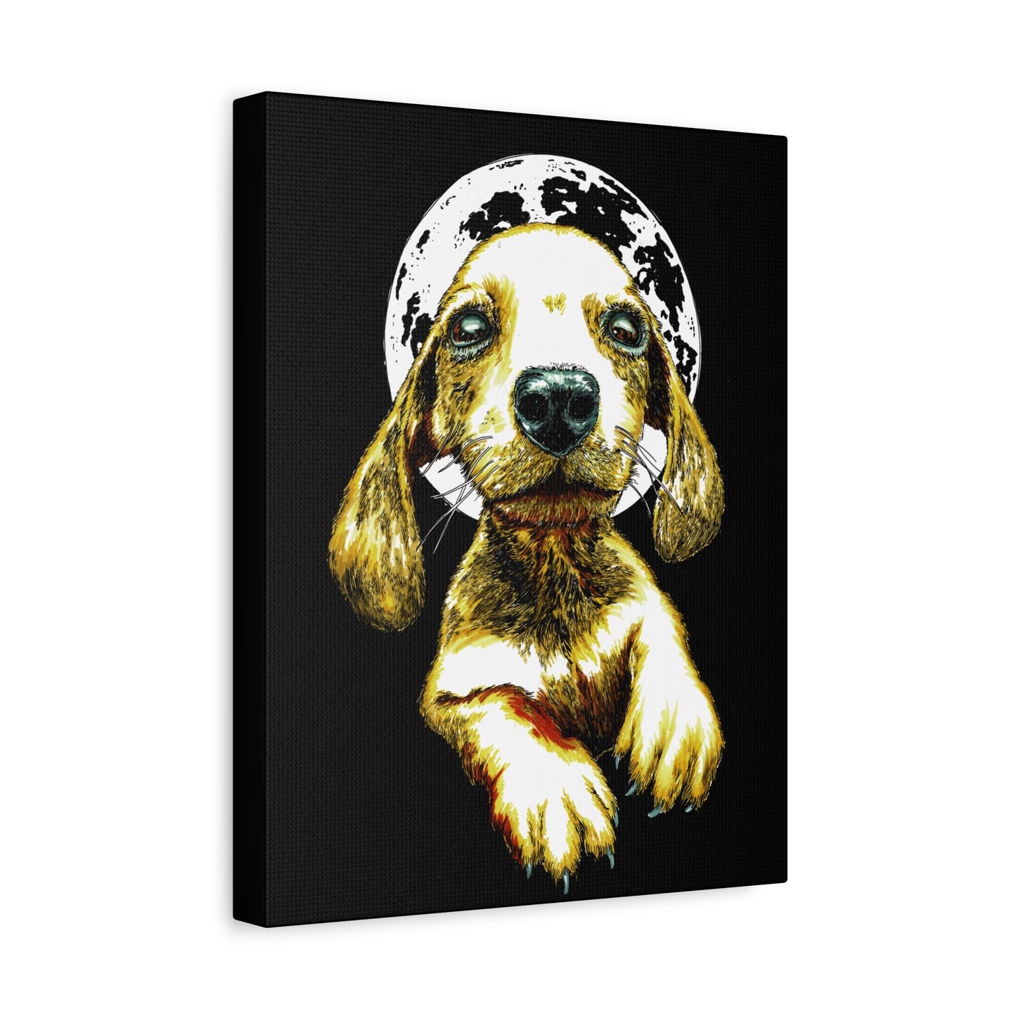Whimsical Dog Canvas Wall Art - 1.25" Stretched Matte Print