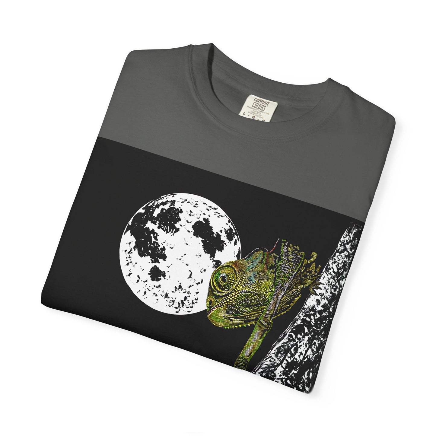 Moonlit Chameleon Unisex T-Shirt - Nature-Inspired Art Tee for Wildlife Lovers