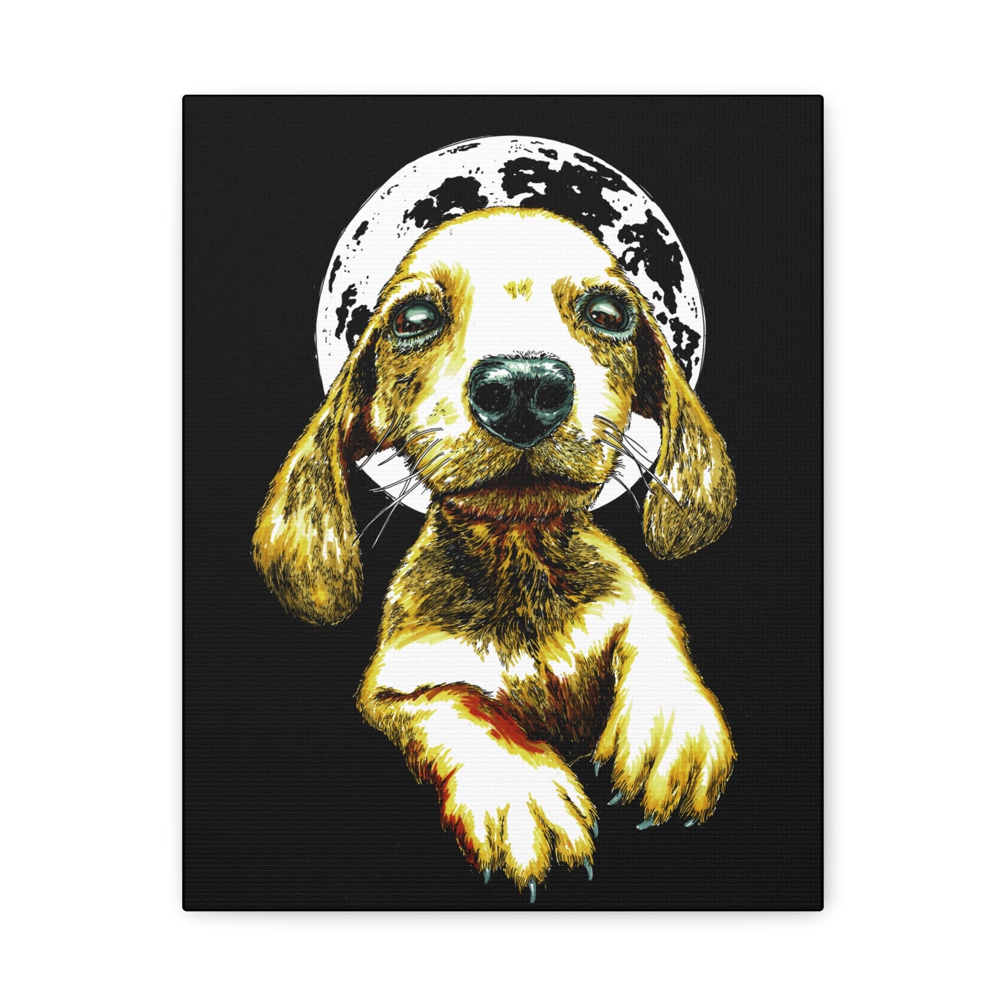 Whimsical Dog Canvas Wall Art - 1.25" Stretched Matte Print