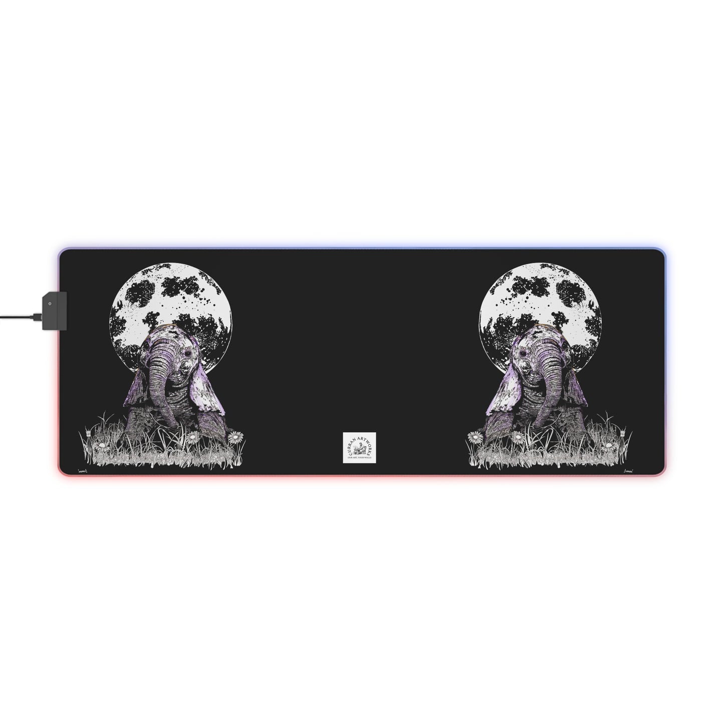 LED Elephant Gaming Mouse Pad - Stylish Setup for Gamers