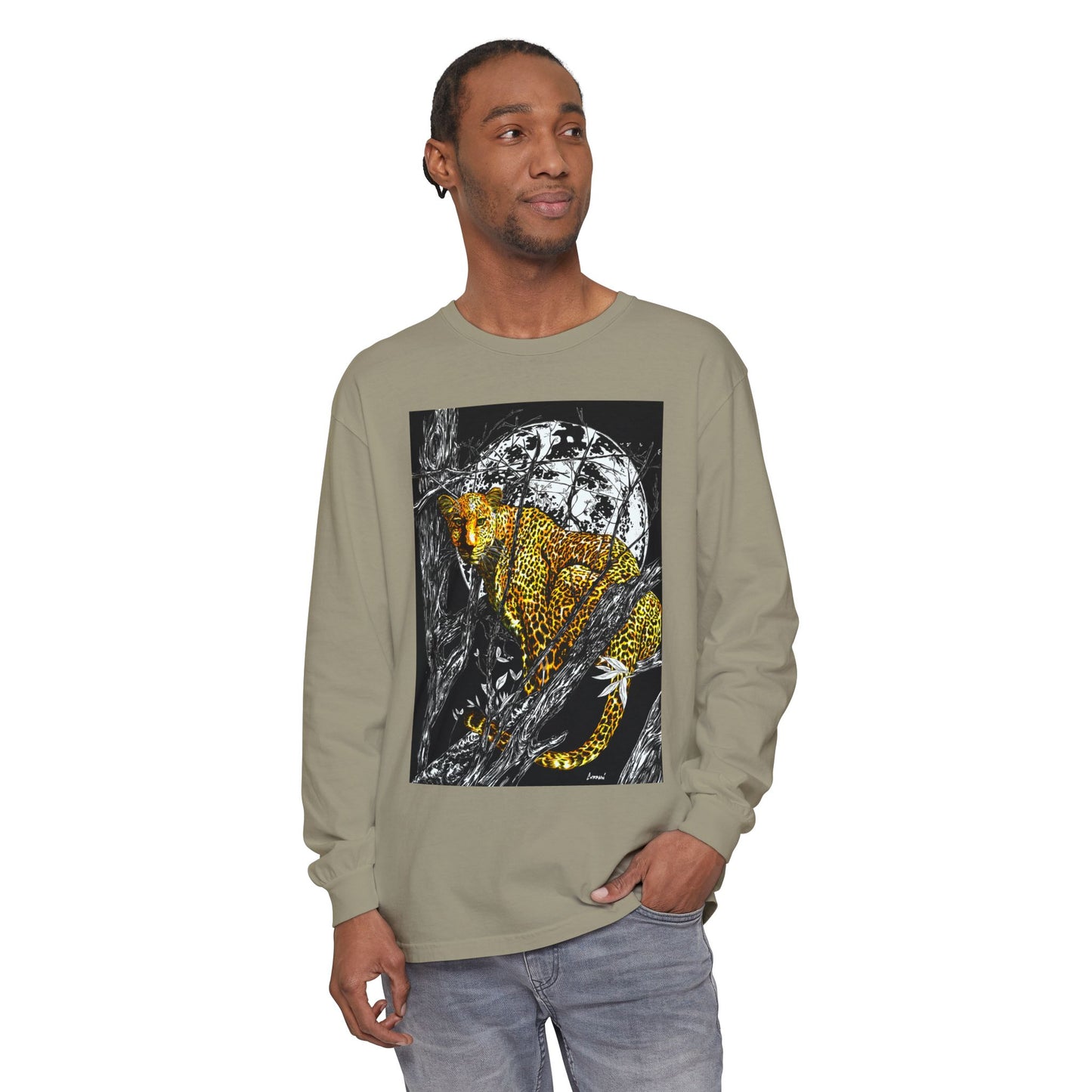 Wild Cheetah Unisex Long Sleeve T Shirt Eco-Friendly