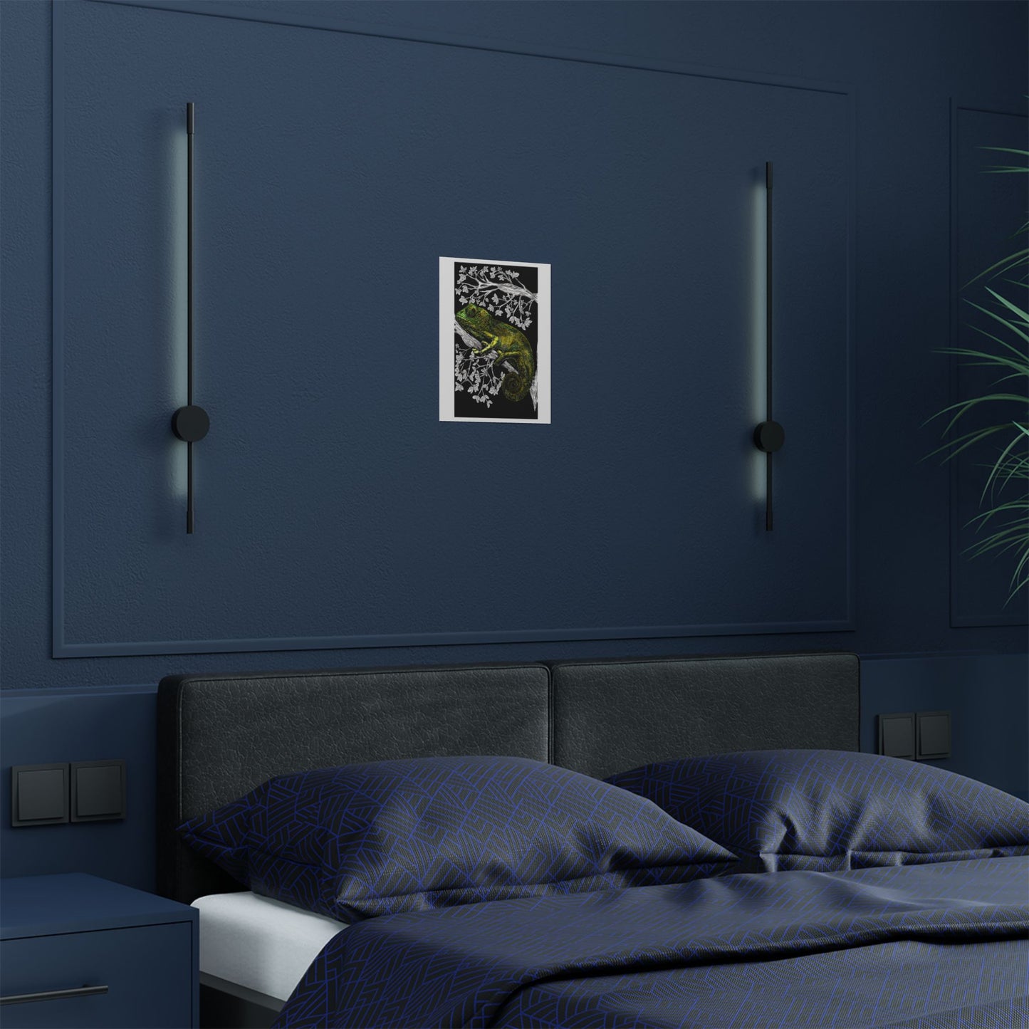 Vibrant Chameleon Satin Poster - 300gsm Wall Art for Nature Lovers