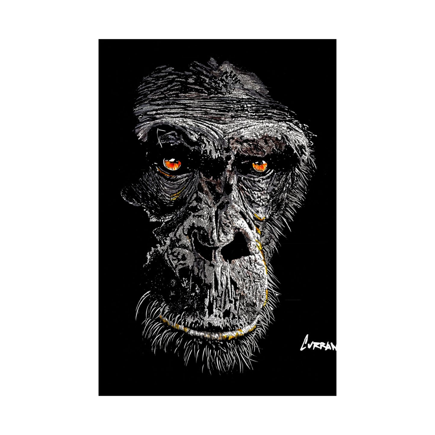 Gorilla Art Satin Poster - 300gsm | Bold Animal Wall Décor