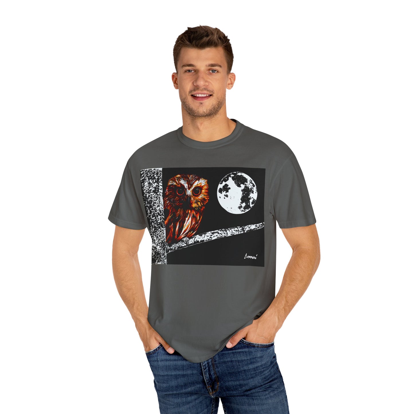 Moonlit Owl Unisex T-Shirt - Nature-Inspired Graphic Tee