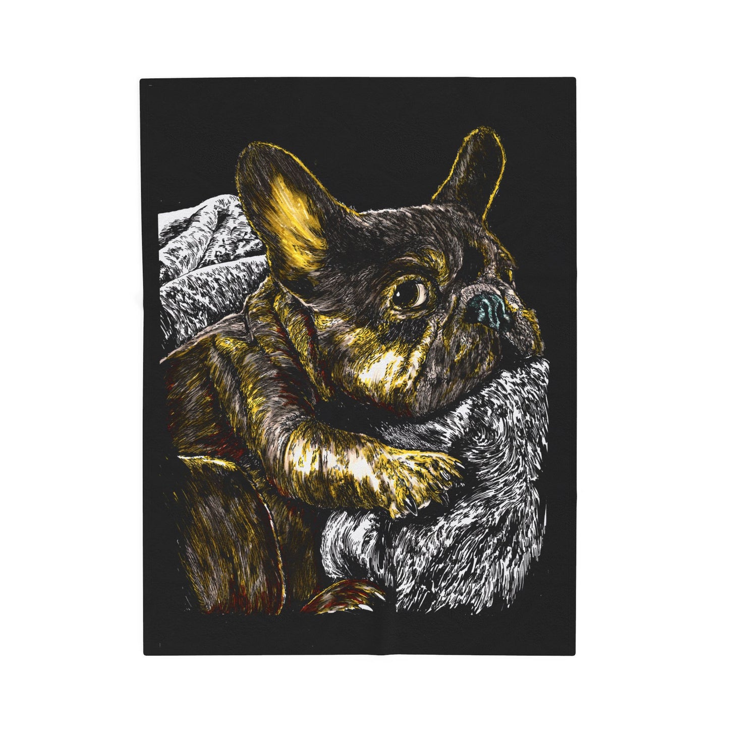 French Bulldog Velveteen Plush Blanket Cozy Pet Themed Decor
