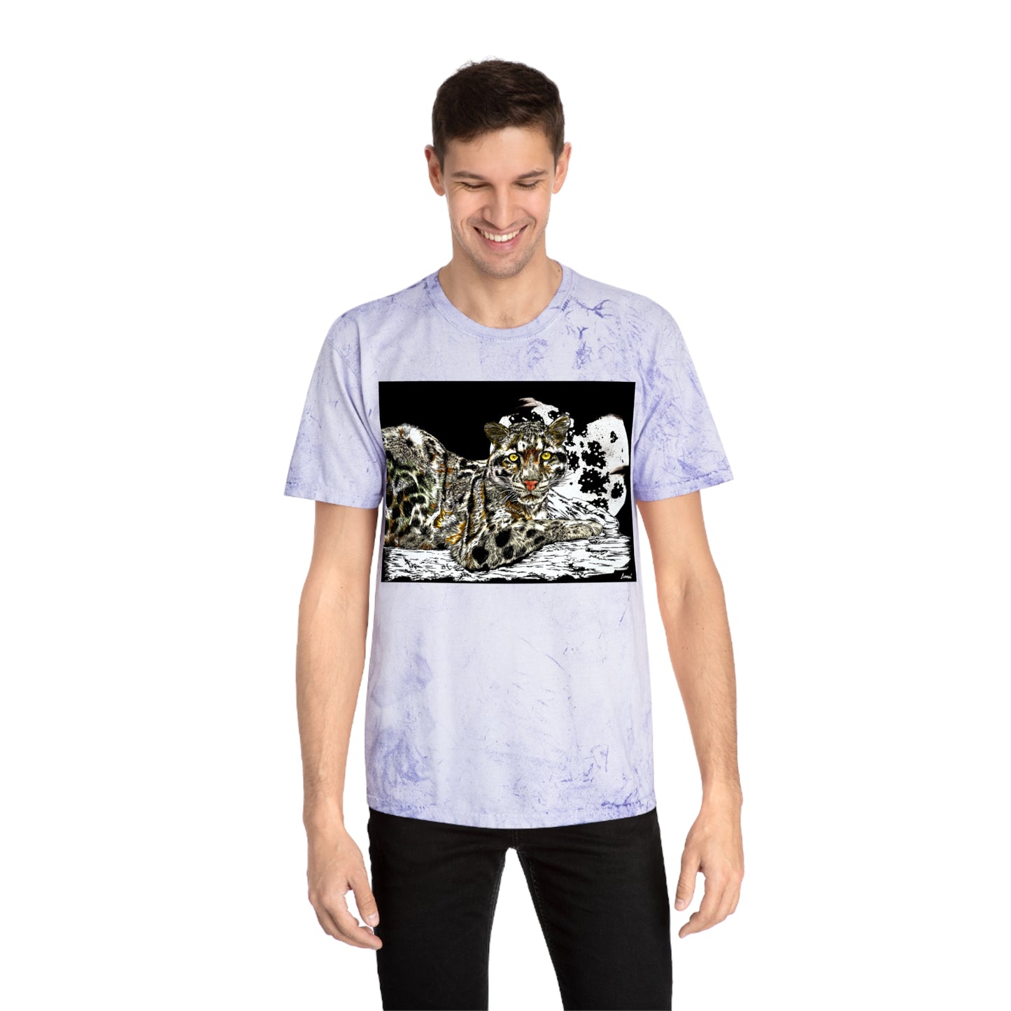 Leopard in the Moonlight T Shirt Original Hand Drawn Art
