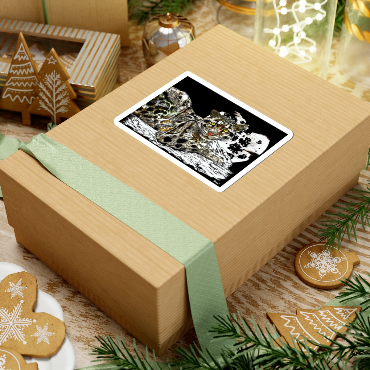 Majestic Leopard Kiss-Cut Stickers | Wildlife Lovers Decor