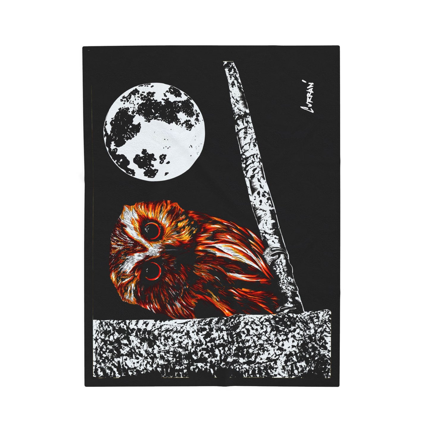 Velveteen Plush Blanket with Owl Design Perfect for Gifts