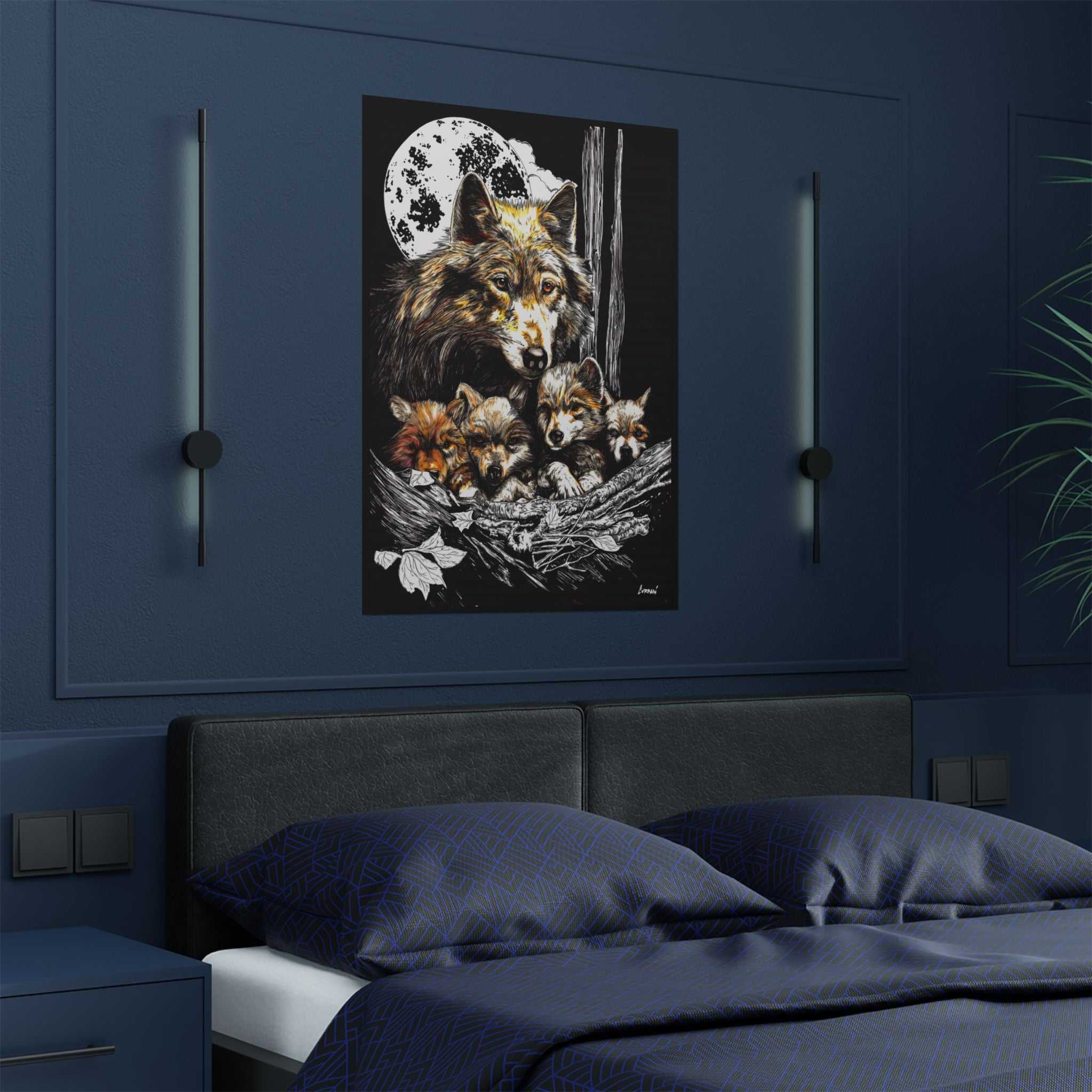 Wolf Family Satin Poster - Stunning Wildlife Artwork