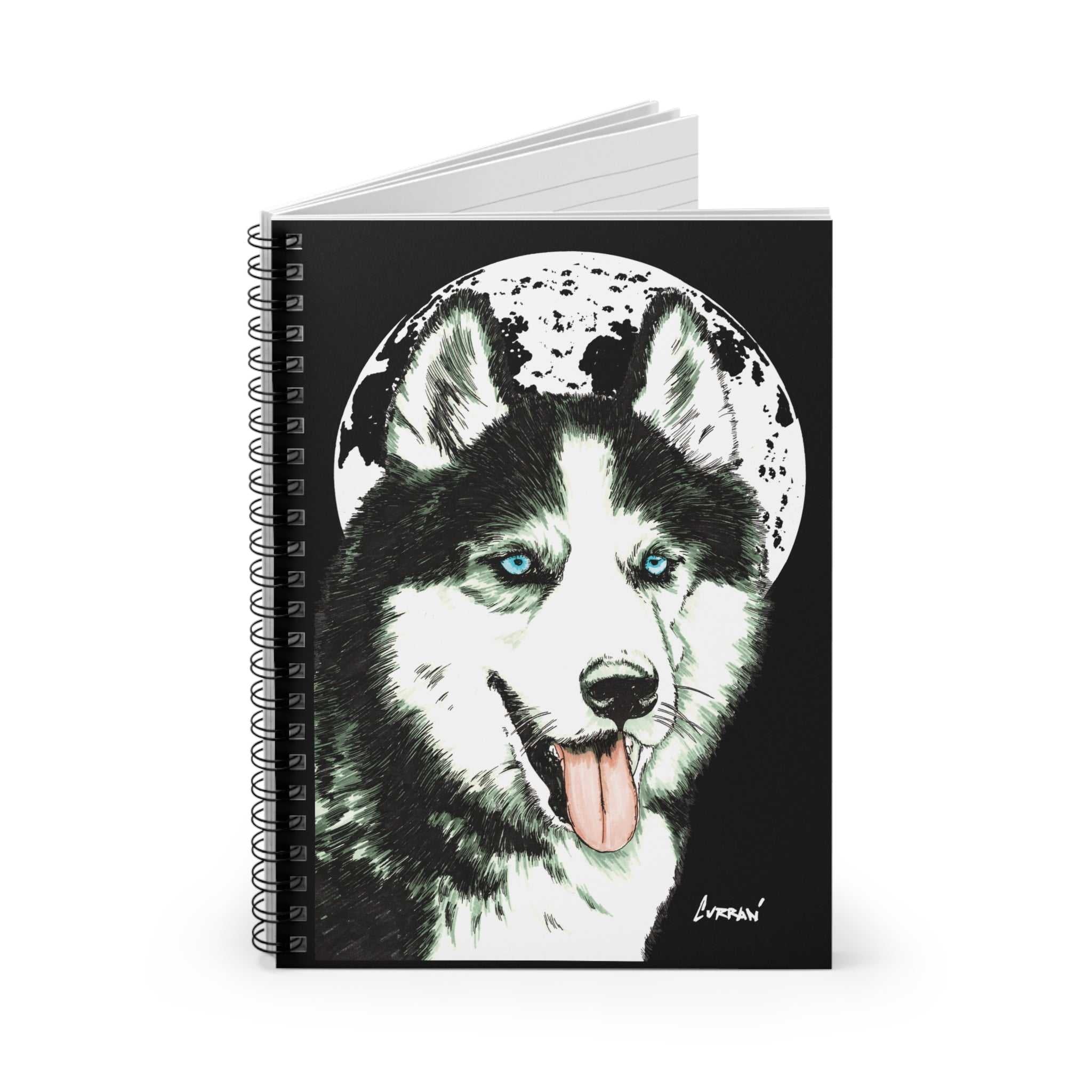 Discover the perfect gift for Siberian Husky Spiral Notebook – Ruled Line, Original Hand-Drawn Art featuring a beautiful Husky design.