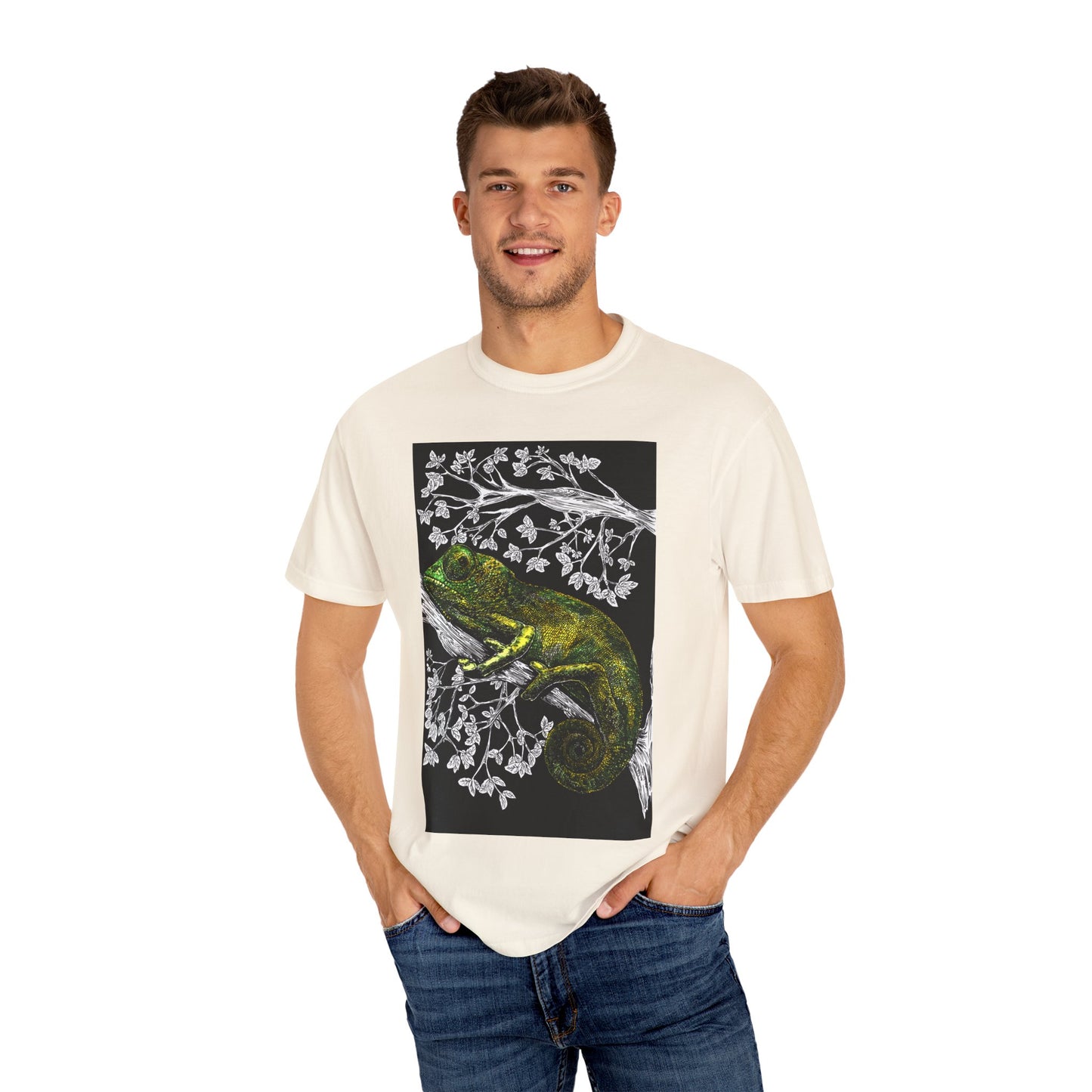 Chameleon Art Unisex Garment-Dyed T-Shirt - Nature Lover's