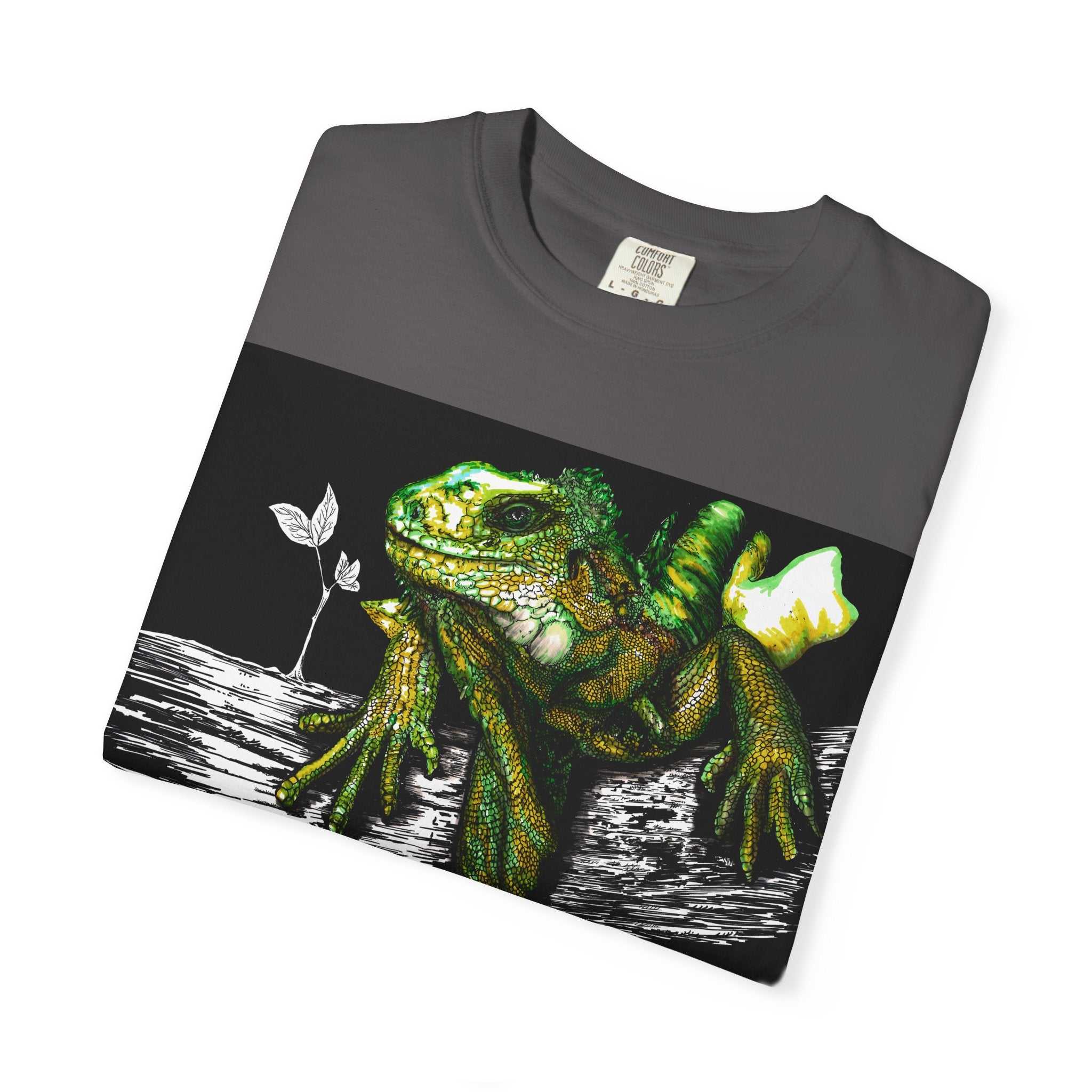 Iguana Unisex T-shirt - Hand Painted Art Design