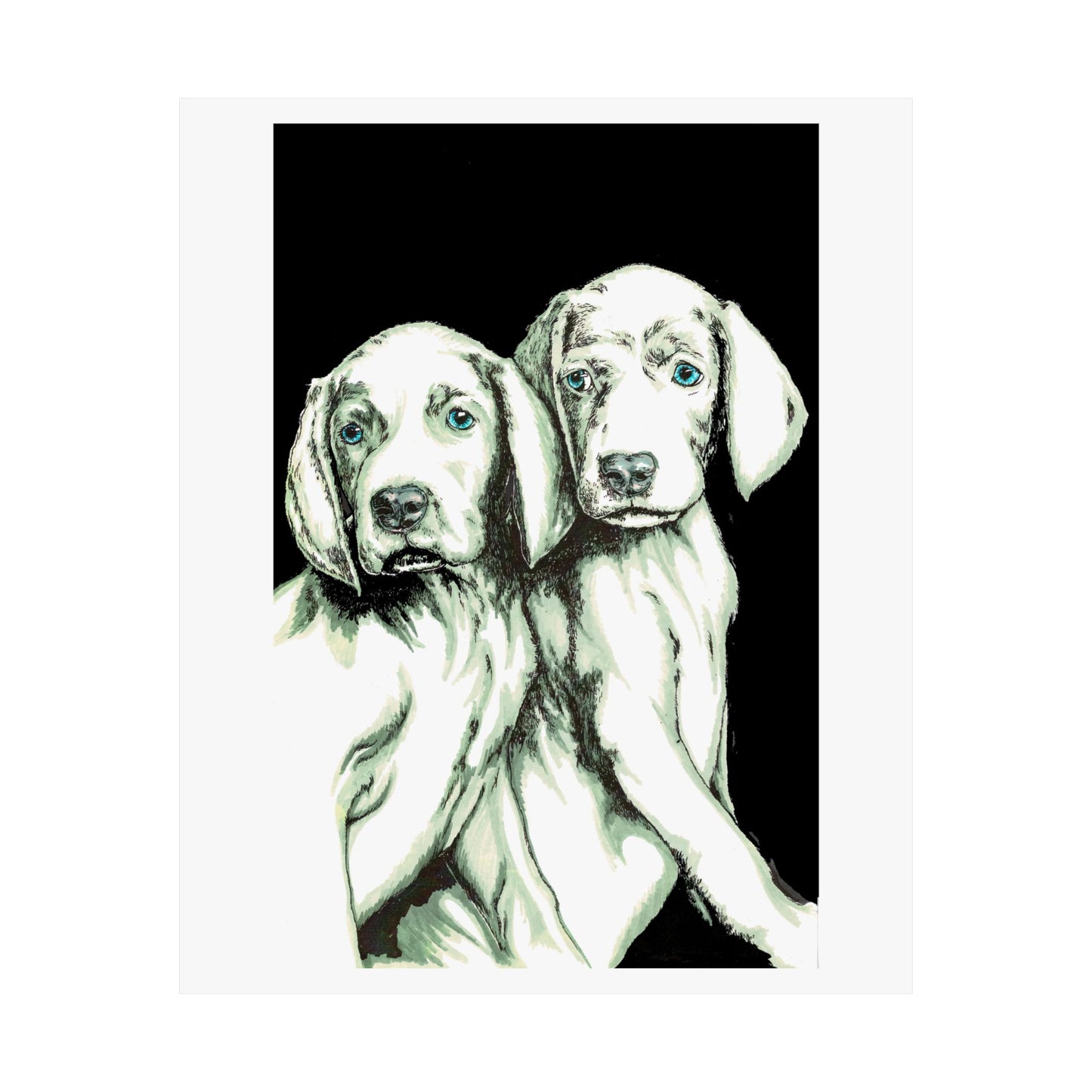 Custom Dog Art Satin Poster - Perfect for Pet Lovers