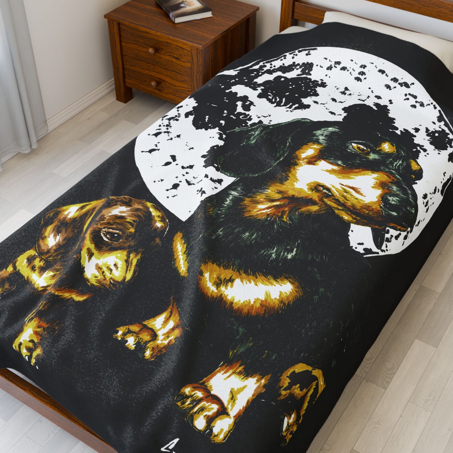 Dachshund Moon Plush Blanket Perfect Gift for Pet Lovers