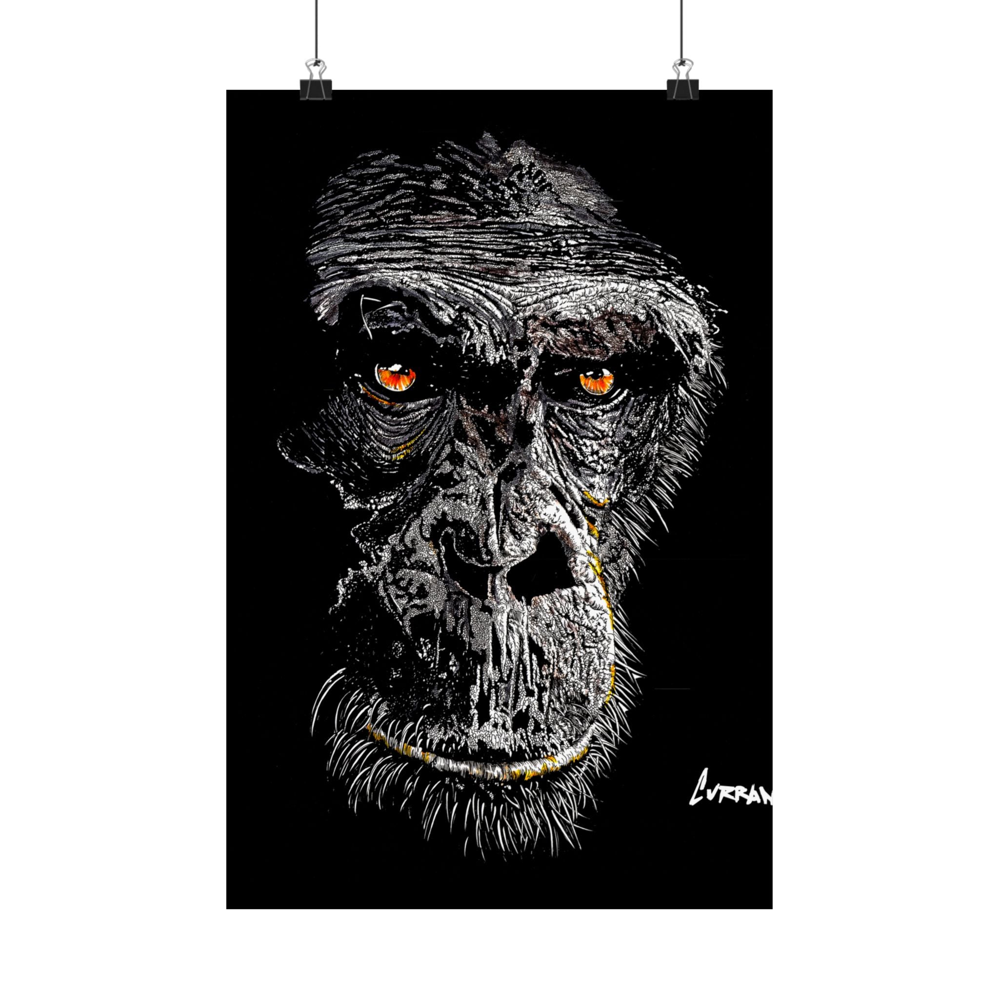 Gorilla Art Satin Poster - 300gsm | Bold Animal Wall Décor