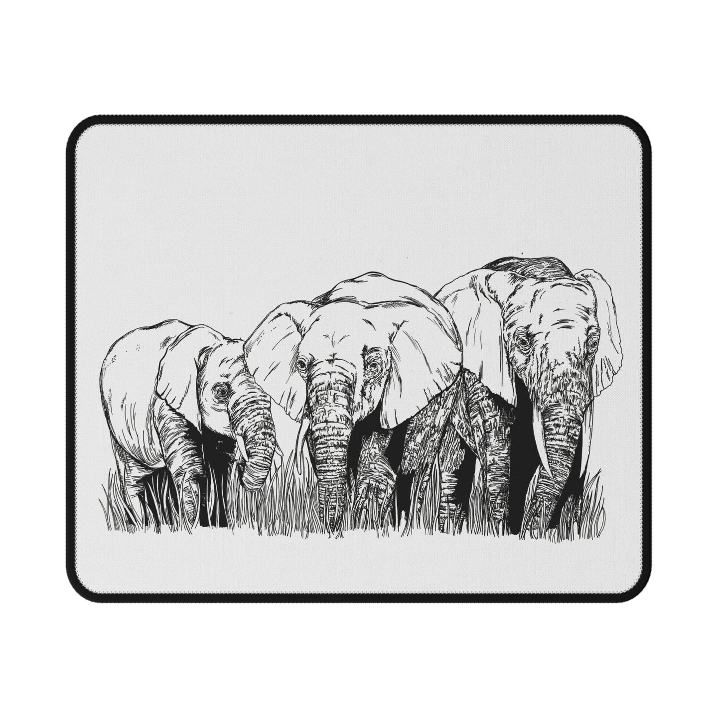 Elephant Family Non-Slip Gaming Mouse Pad