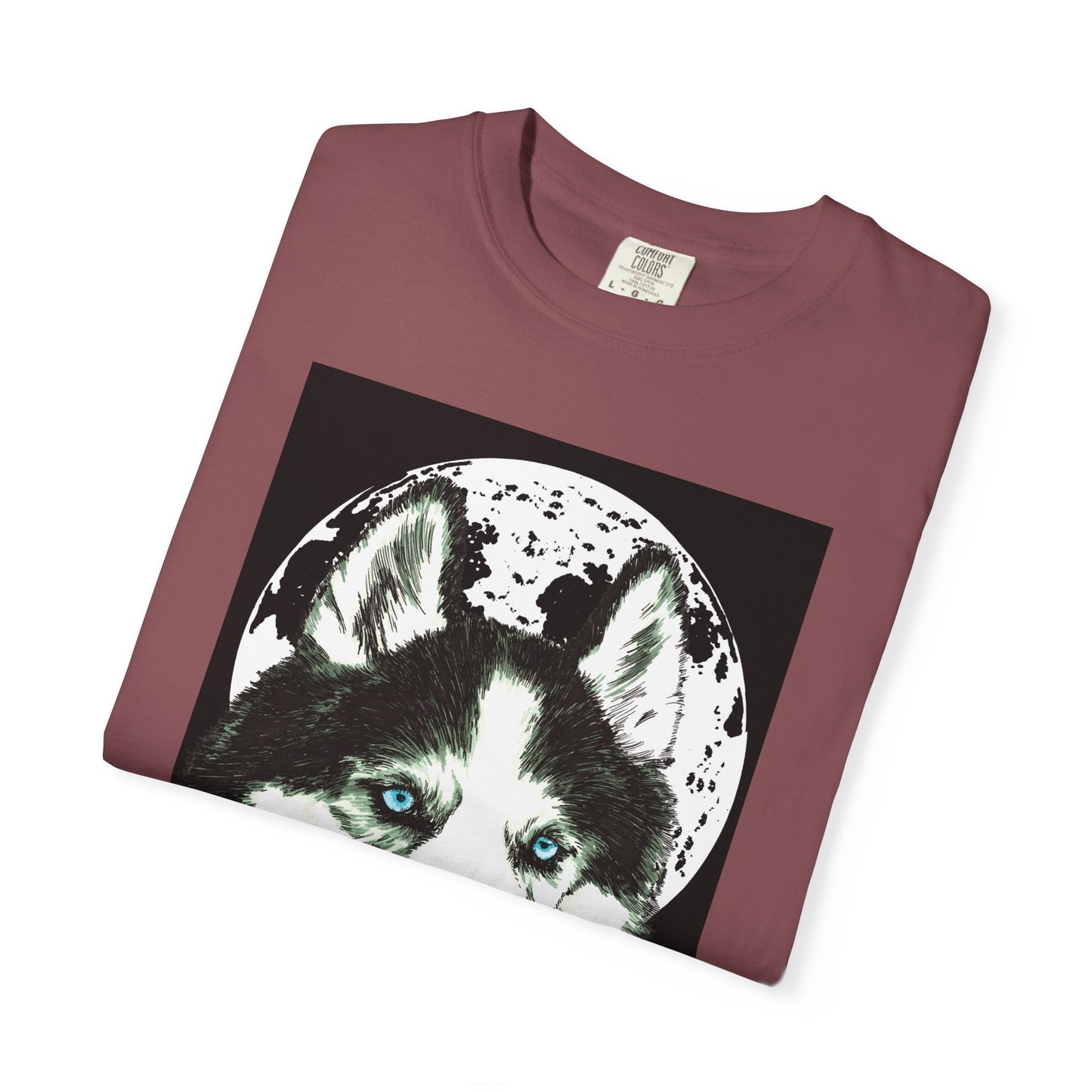 Siberian Husky Unisex Garment-Dyed T-Shirt – Original Hand-Drawn Art