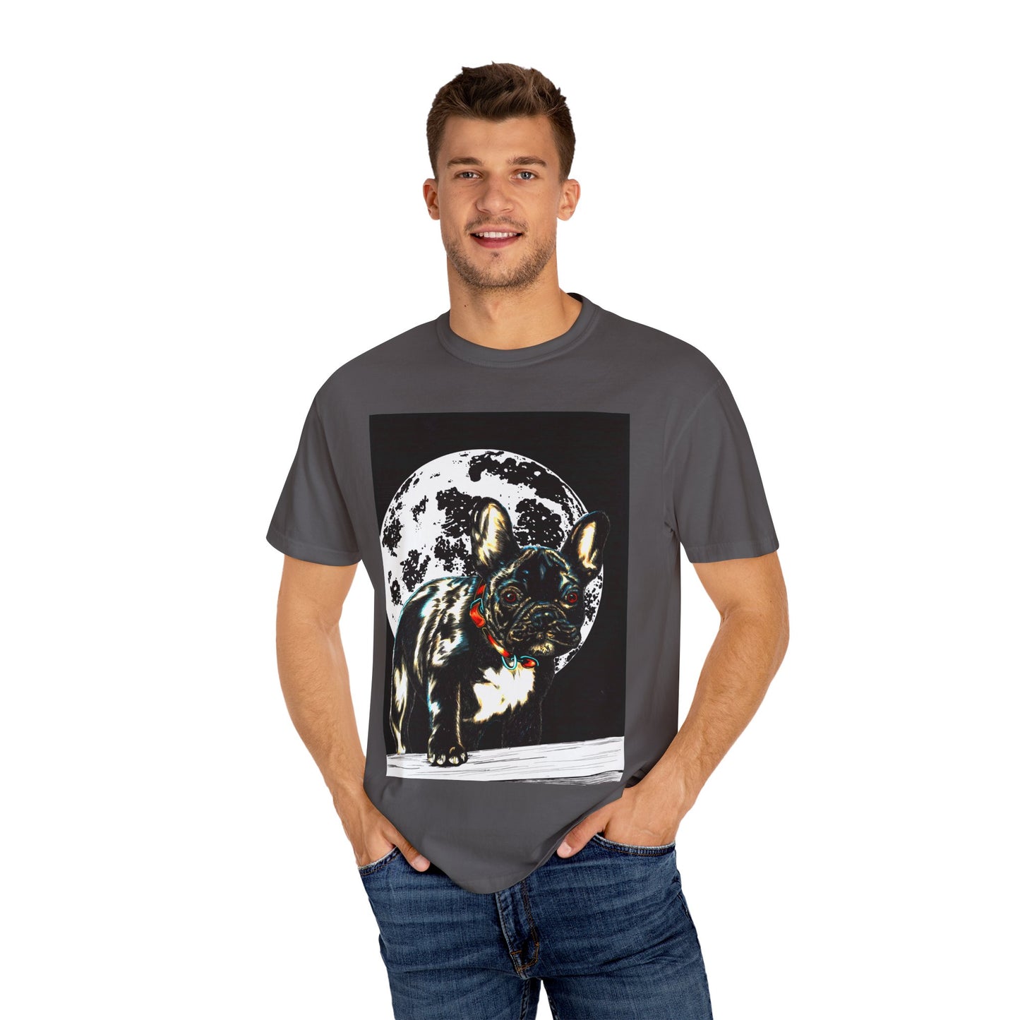 Moonlit French Bulldog Unisex T-Shirt - Pet Lovers Gift