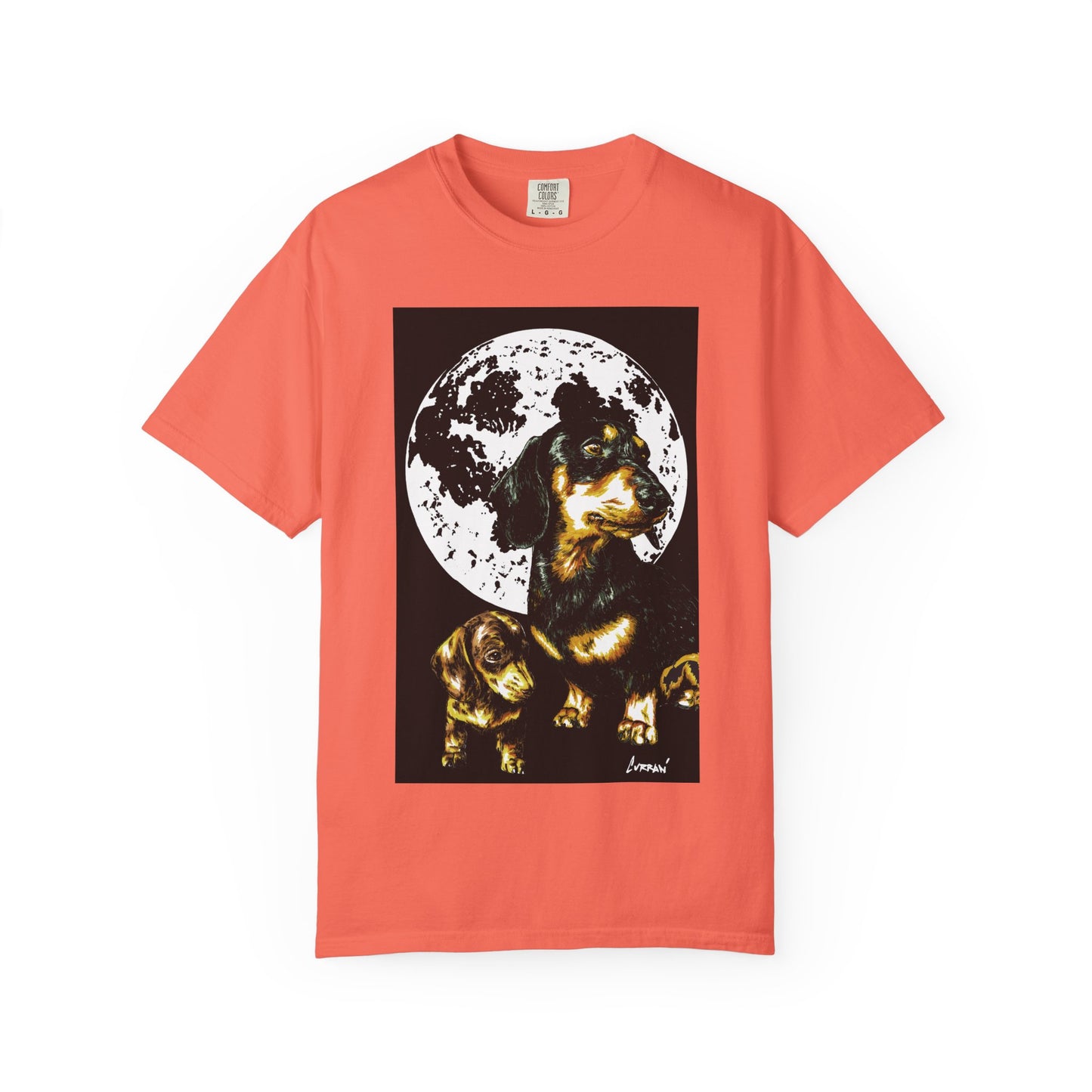 Dachshund Puppies Full Moon Dog Lovers T-Shirt