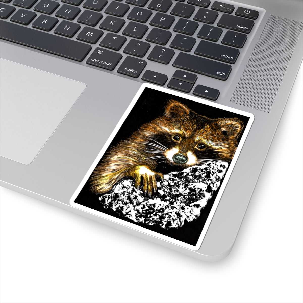 Get kissed by nature with our Raccoon Kiss-Cut Stickers, Nature-Inspired Vinyl Decals for Animal Lovers. Add a whimsical touch to your everyday items!
