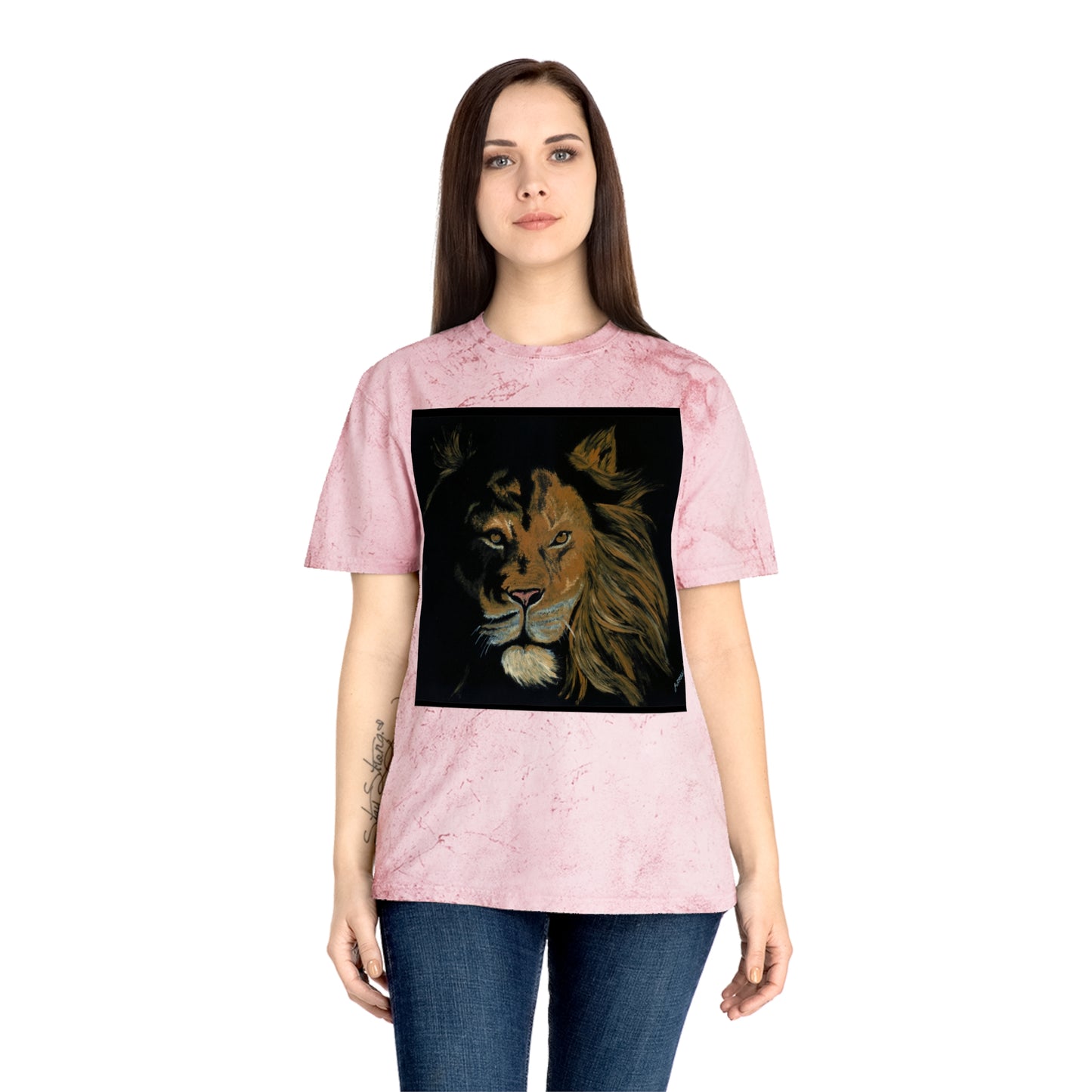 Color Blast T Shirt Powerful Lion Design by Kris Curran